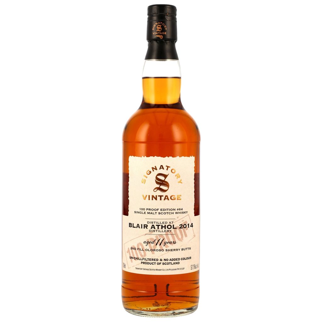 Blair Athol 2014/2025 Oloroso Sherry Signatory Vintage 100 Proof #64 57,1% vol.