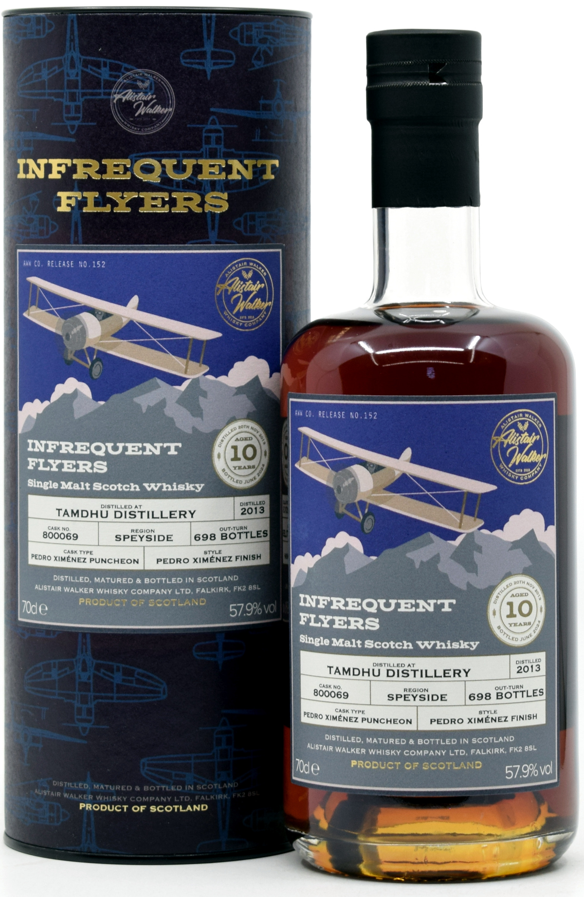 tamdhu10_Awwc Tamdhu 10 Jahre 2013/2024 PX Sherry Cask Alistair Walker Infrequent Flyers 57,9% vol.
