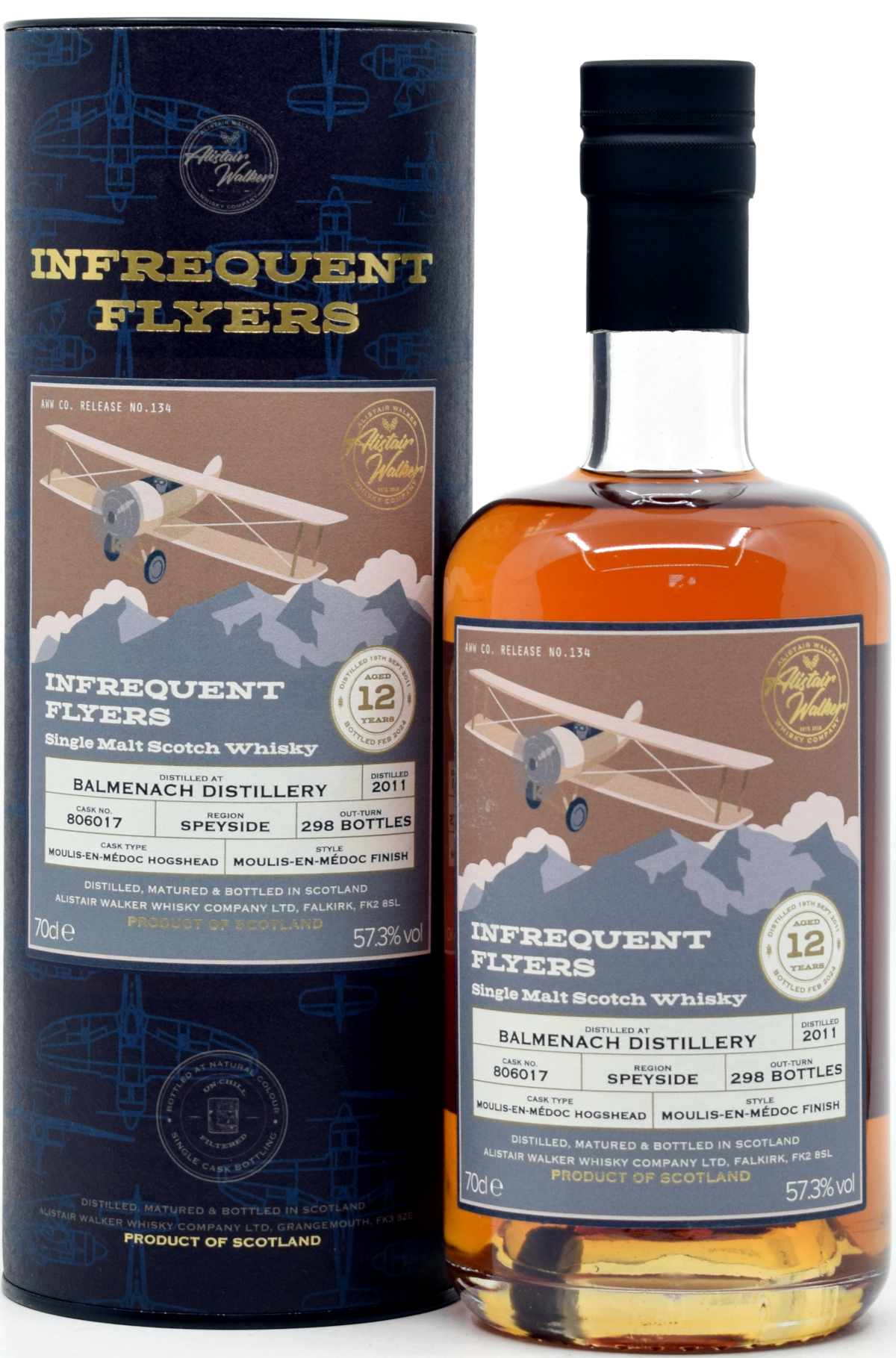 balmenach_12_awwc Balmenach 12 Jahre 2011/2024 Moulis-en-Médoc Alistair Walker Infrequent Flyers 57,3% vol