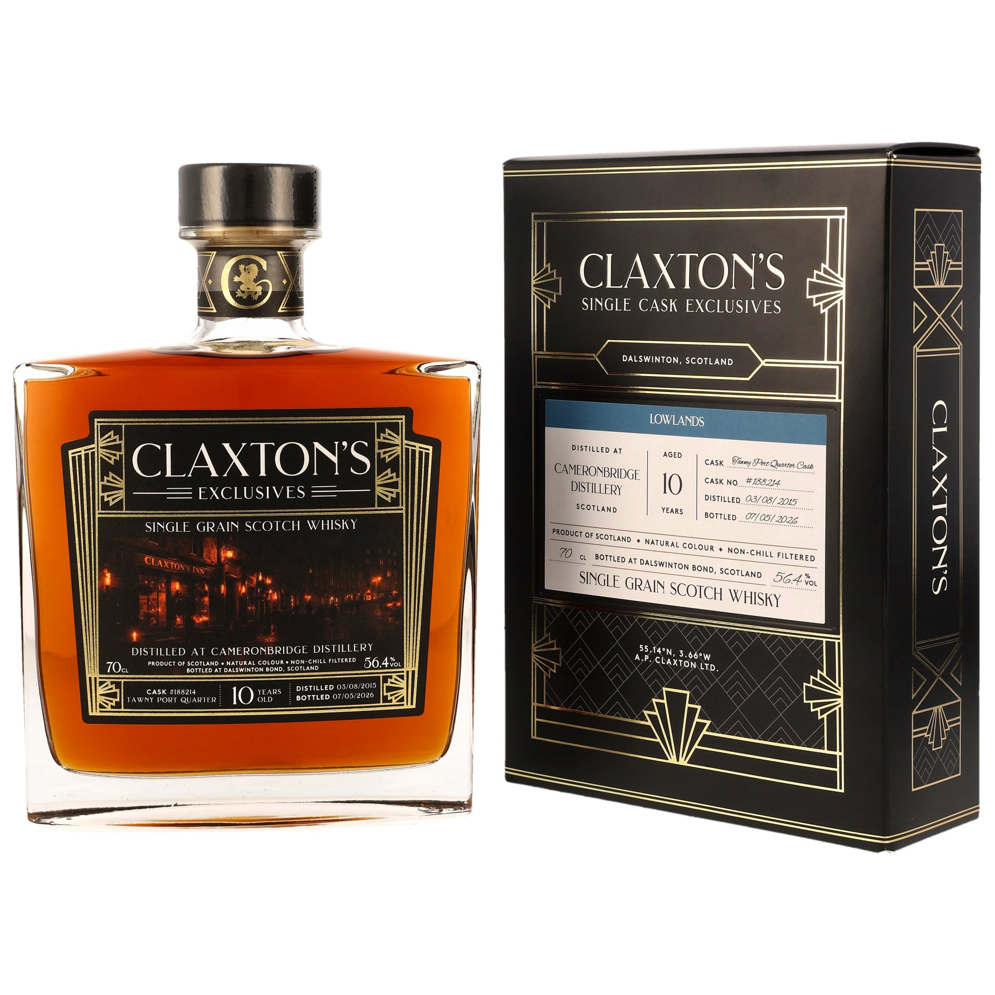 Cameronbridge 2015/2026 Tawny Port Quarter Cask #188214 Claxton's 56,4% vol.