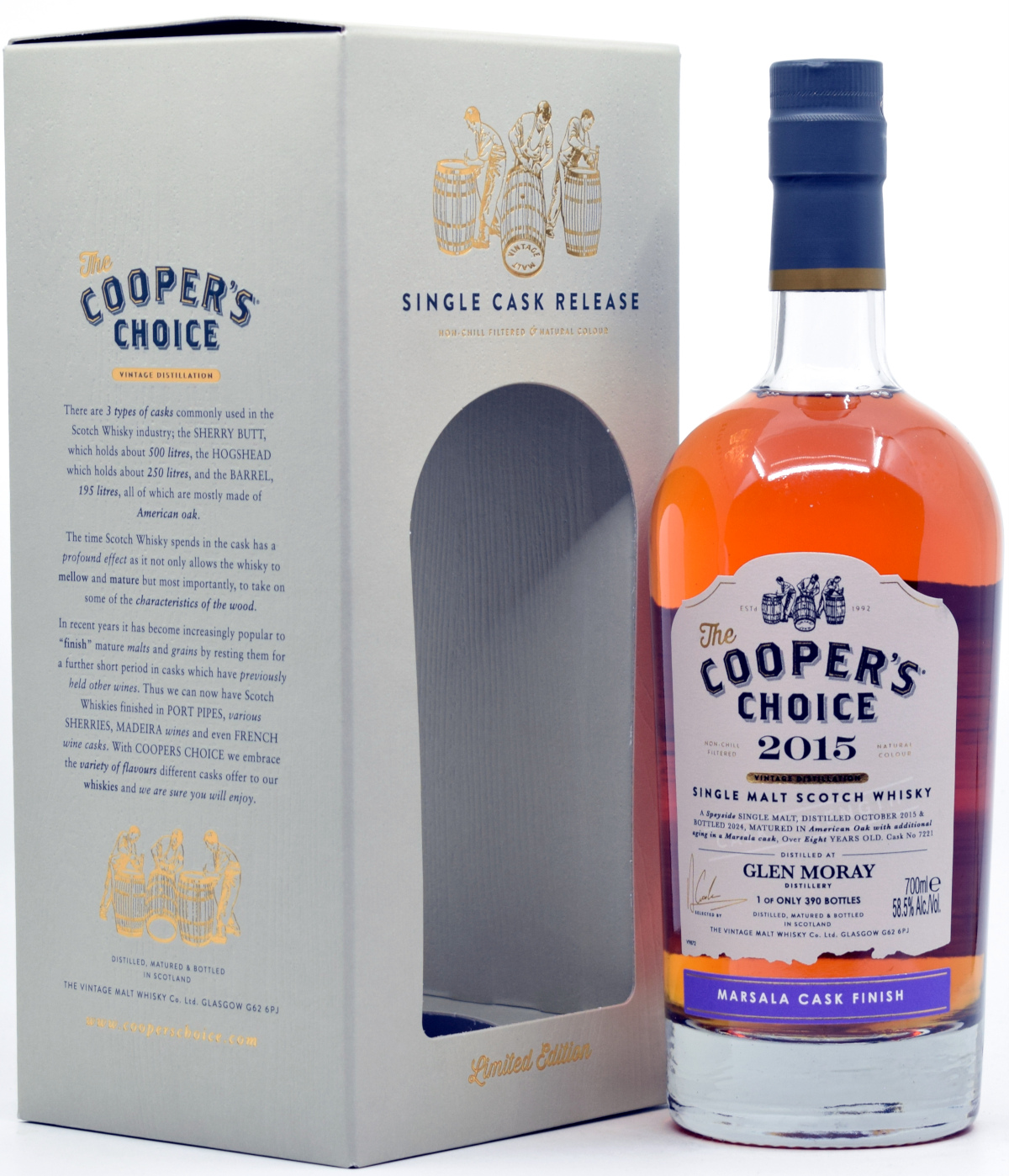 glen_moray_2015_cc Glen Moray 2015/2024 Marsala Cask Cooper's Choice 58,5% vol.