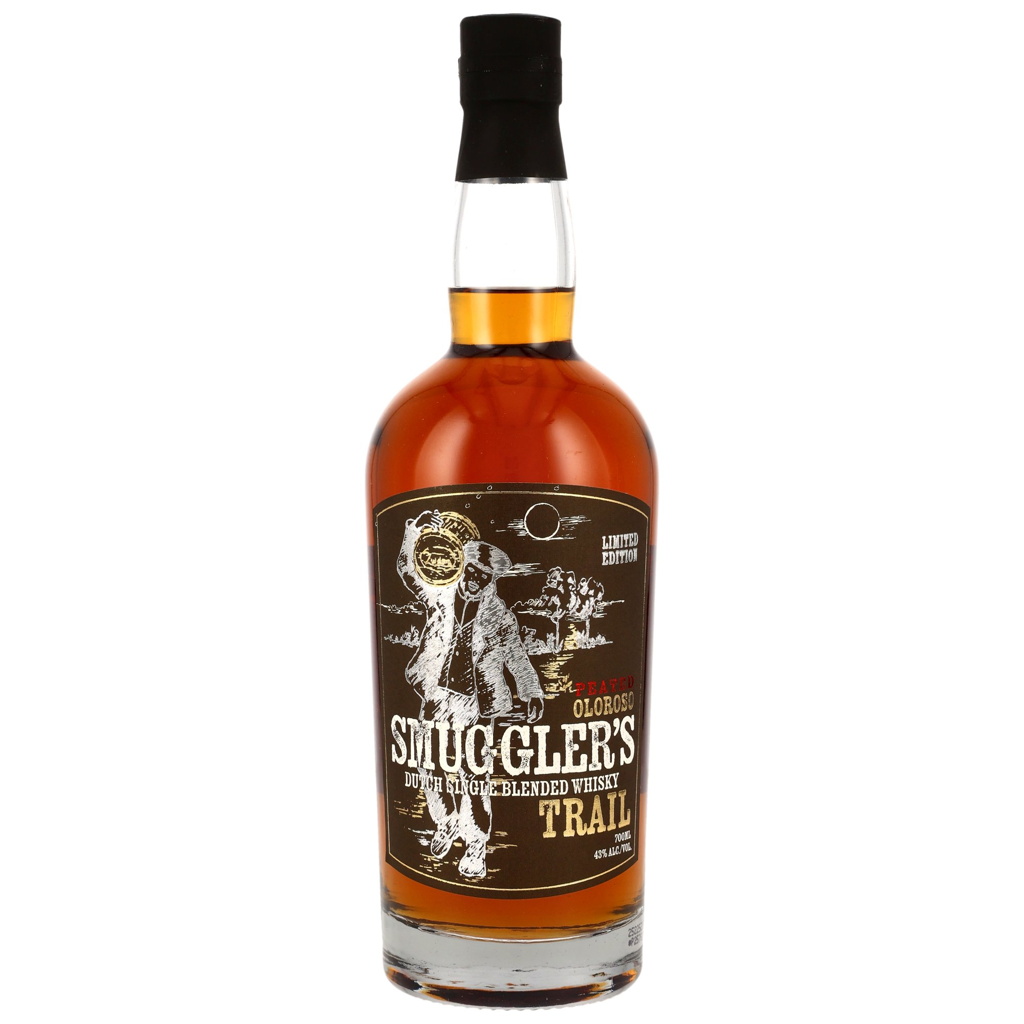 Zuidam Smugglers Trail Peated Oloroso Sherry Cask Dutch Whisky 43% vol.