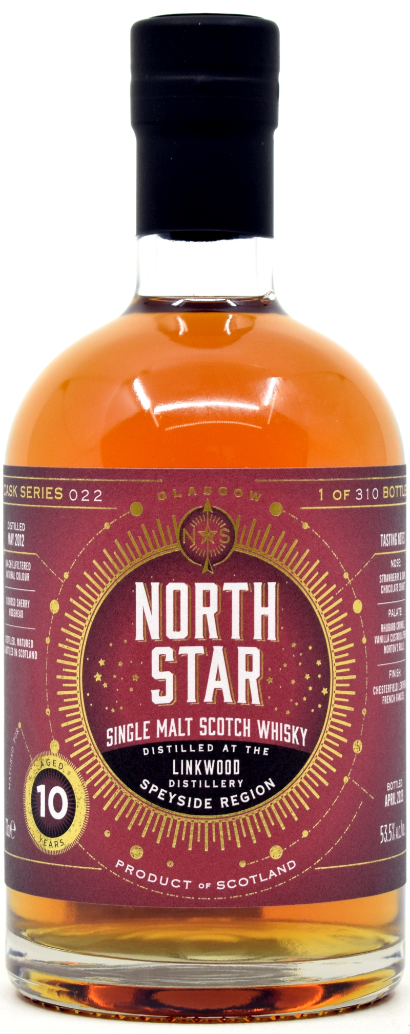 linkwood_10_NSS Linkwood 10 Jahre 2012/2023 Oloroso Sherry North Star Spirits #022 53,5% vol.