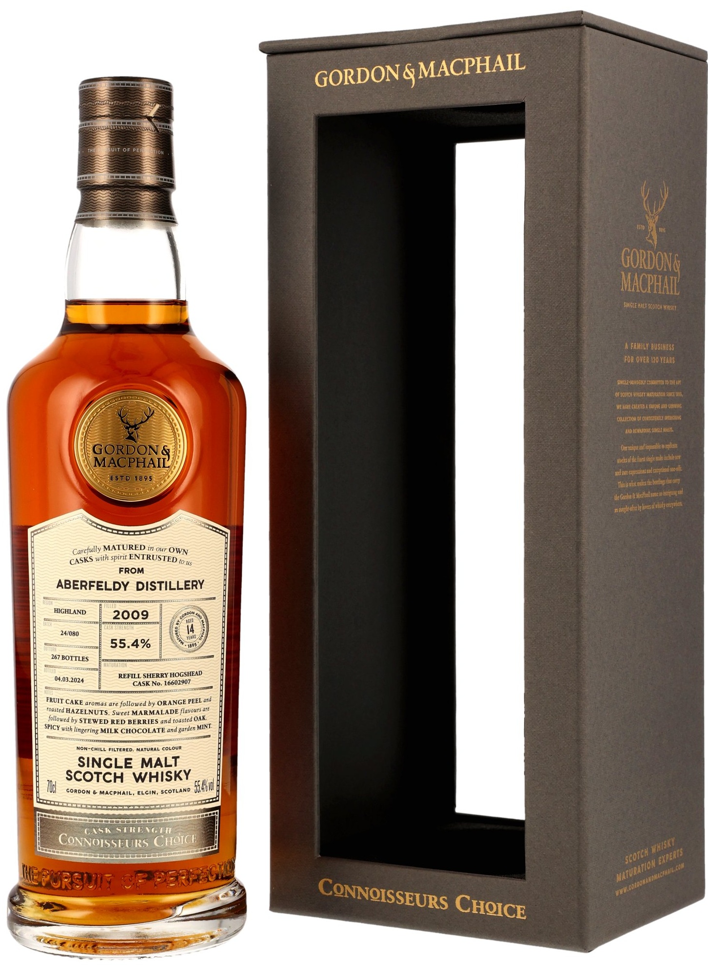 Aberfeldy-2009-gm-16602907 Aberfeldy 14 Jahre 2009/2024 Sherry Cask Gordon & MacPhail Cask Strength #16602907 55,4% vol.