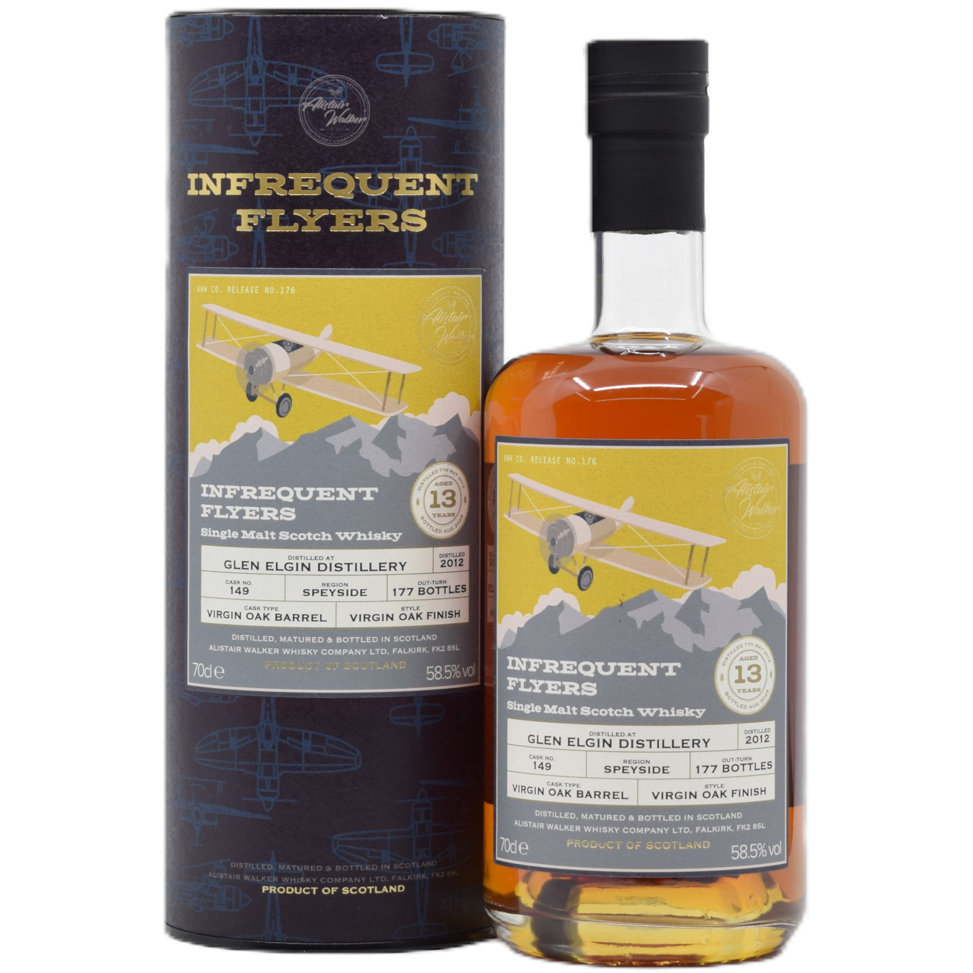 Glen Elgin 13 Jahre 2012/2025 Alistair Walker Infrequent Flyers 58,5% vol.