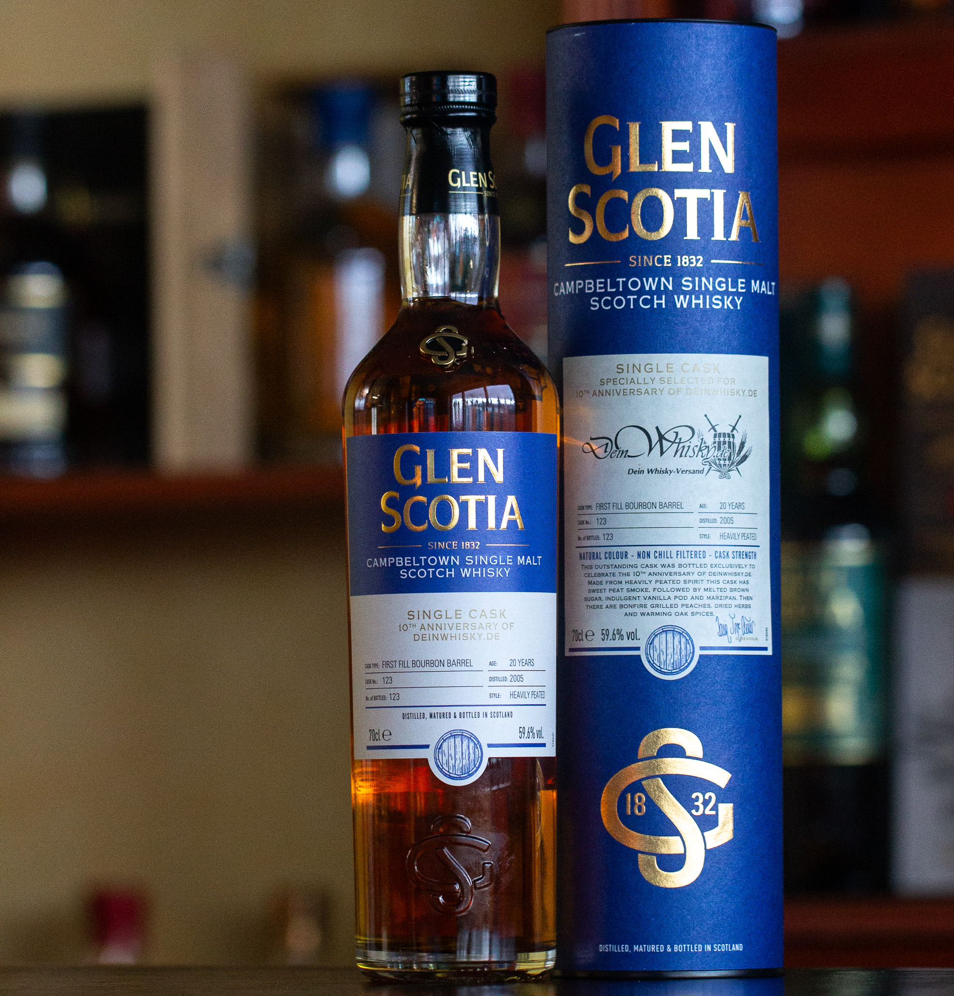 Glen Scotia 20 Jahre 2005/2025 1st Fill Bourbon #123 10th anniversary deinwhisky.de 59,6% vol.
