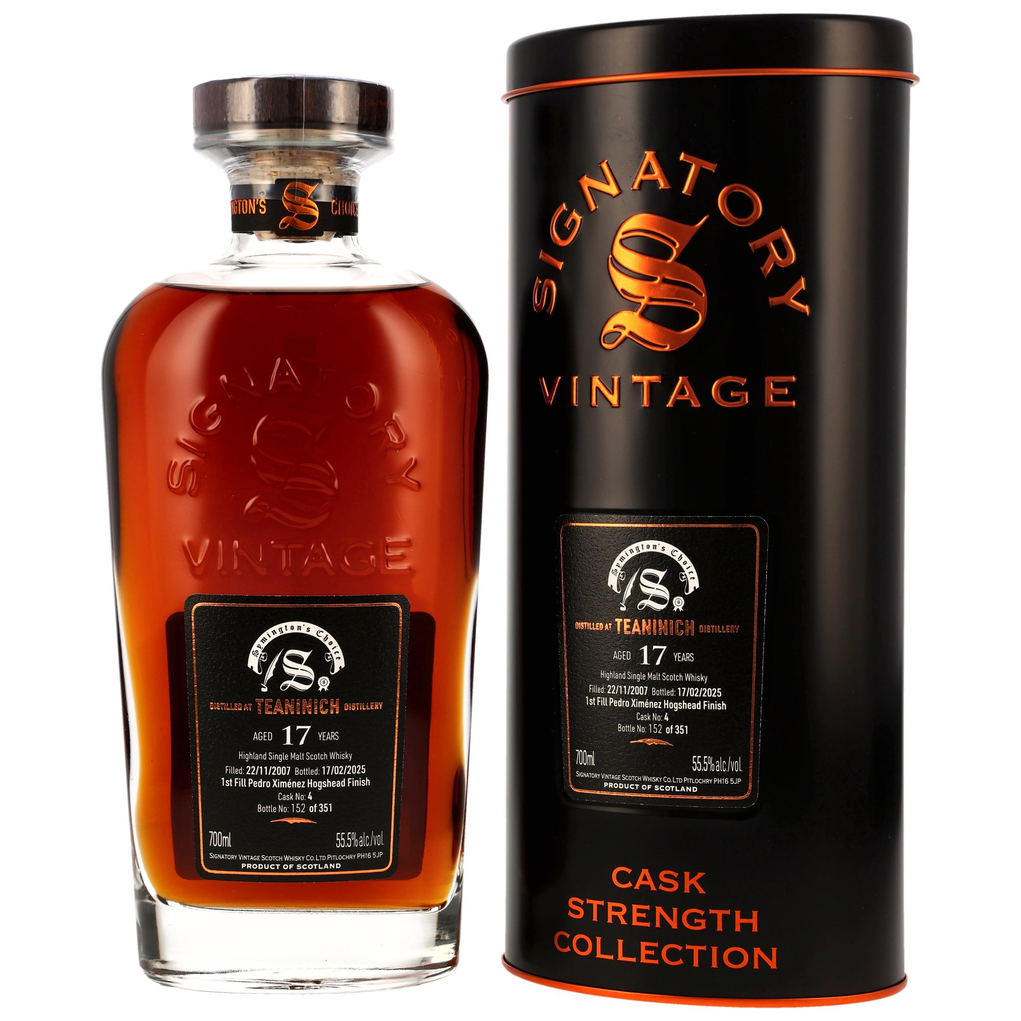 Teaninich-2007-4 Teaninich 17 Jahre 2007/2025 Symingtons Choice Signatory Cask Strength #4 55,5% vol.