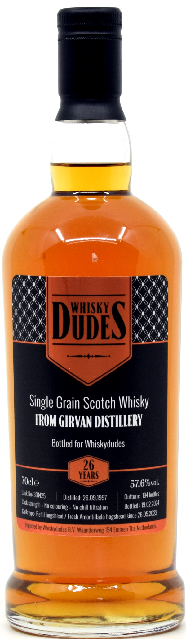 girvan_WD Girvan 26 Jahre 1997/2024 1st Fill Amontillado Sherry Whiskydudes 57,6% vol.