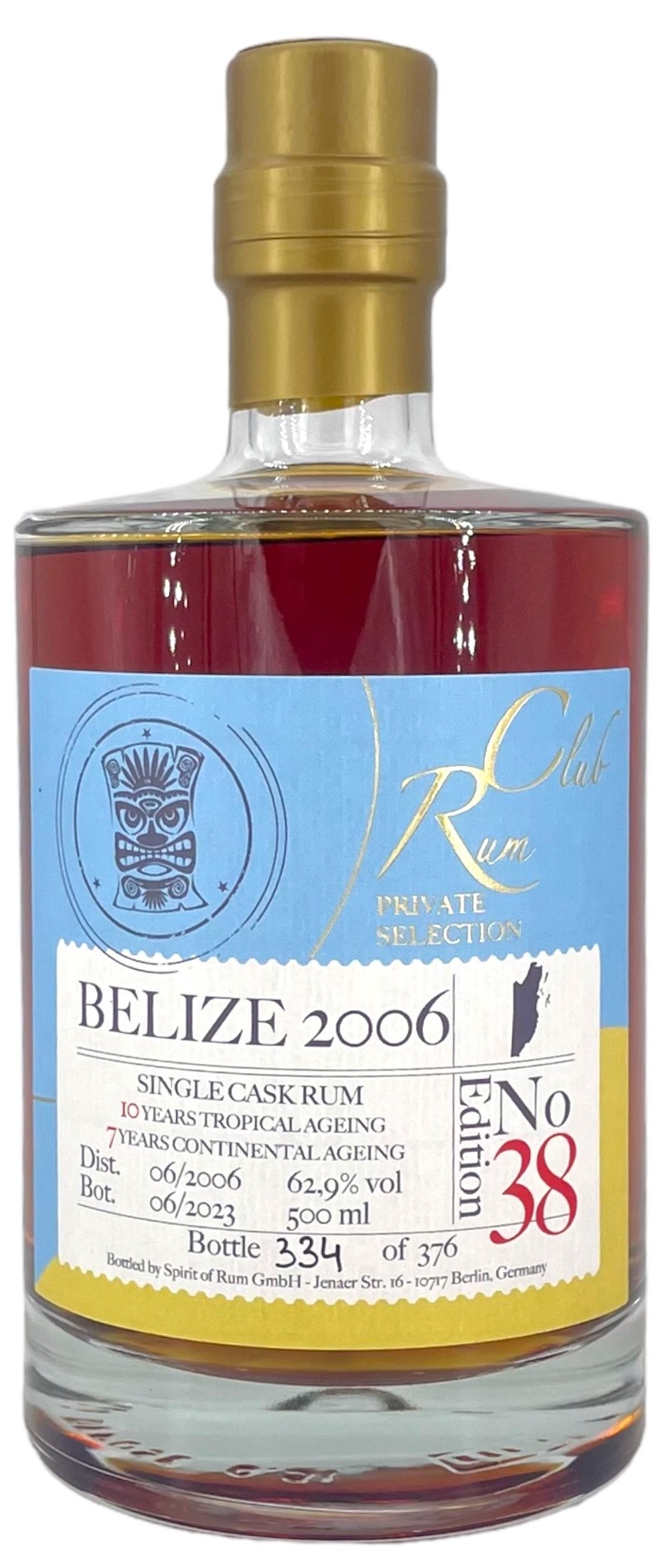 belize_2006_RC Belize 17 Jahre 2006/2023 Rum Club Private Edition 38 62,9% vol.