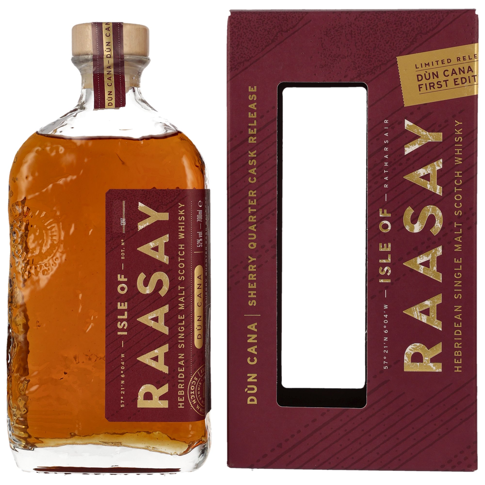 Isle-of-Raasay-Dun-Cana Isle of Raasay Dùn Cana First Edition Sherry Quarter Cask Release 52% vol.