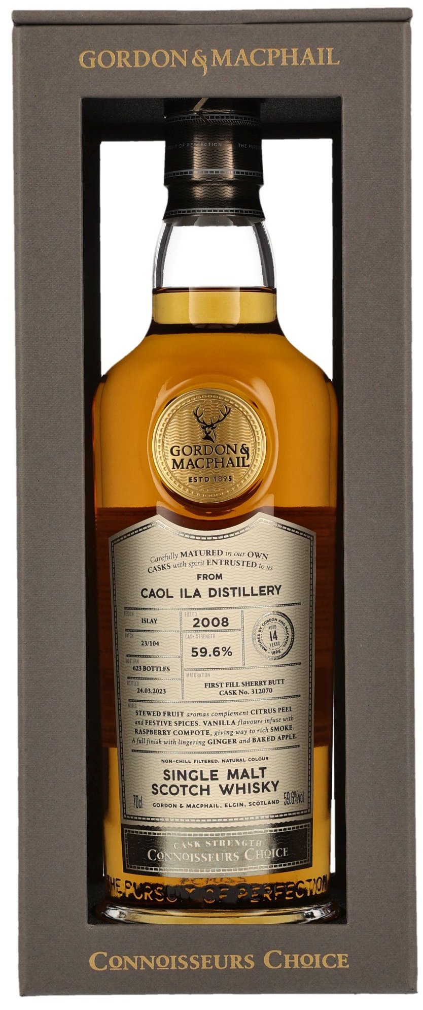 Caol Ila 14 Jahre 2008/2023 Sherry Cask Gordon & MacPhail Cask Strength 59,6% vol.