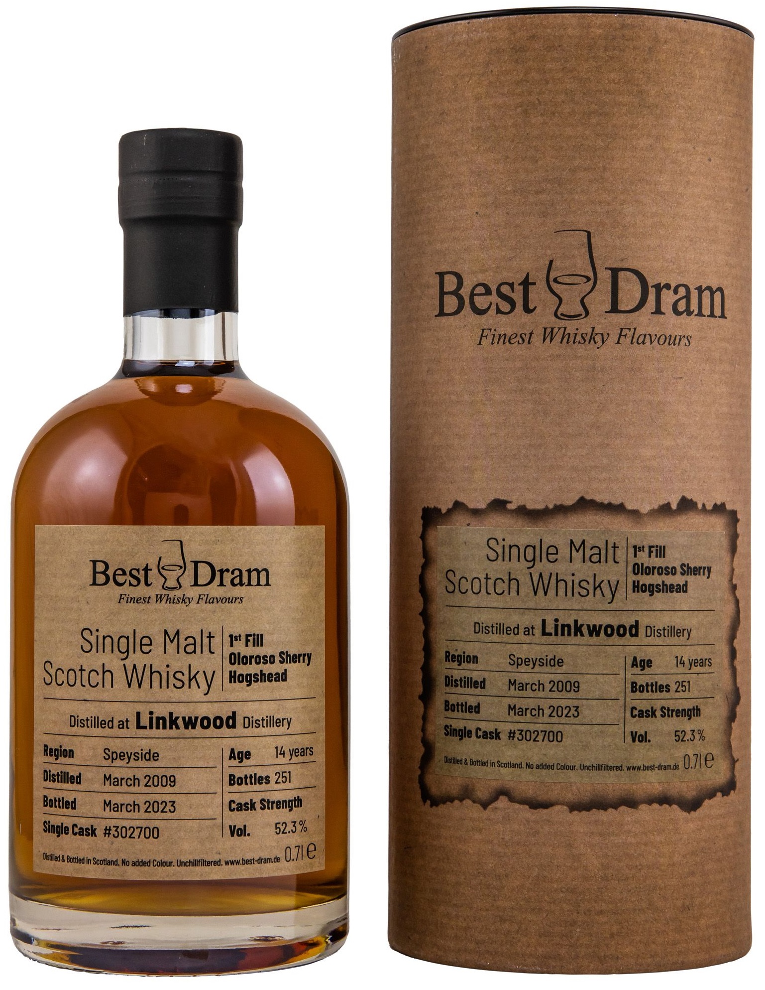 linkwood_2009_BD Linkwood 14 Jahre 2009/2023 1st Fill Oloroso Sherry Cask Best Dram 52,3% vol.