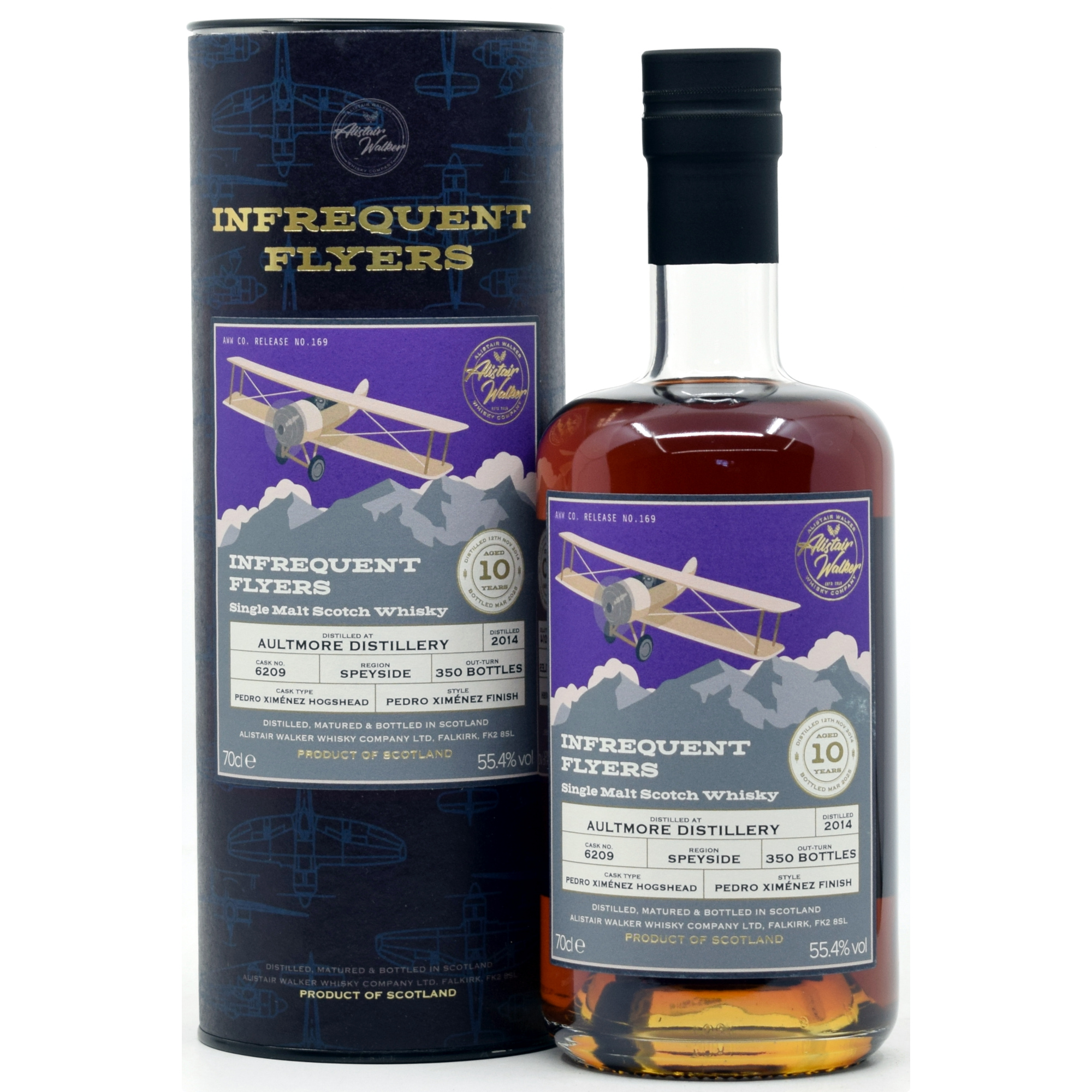 Aultmore 10 Jahre 2014/2025 PX Sherry Cask Alistair Walker Infrequent Flyers 55,4% vol.