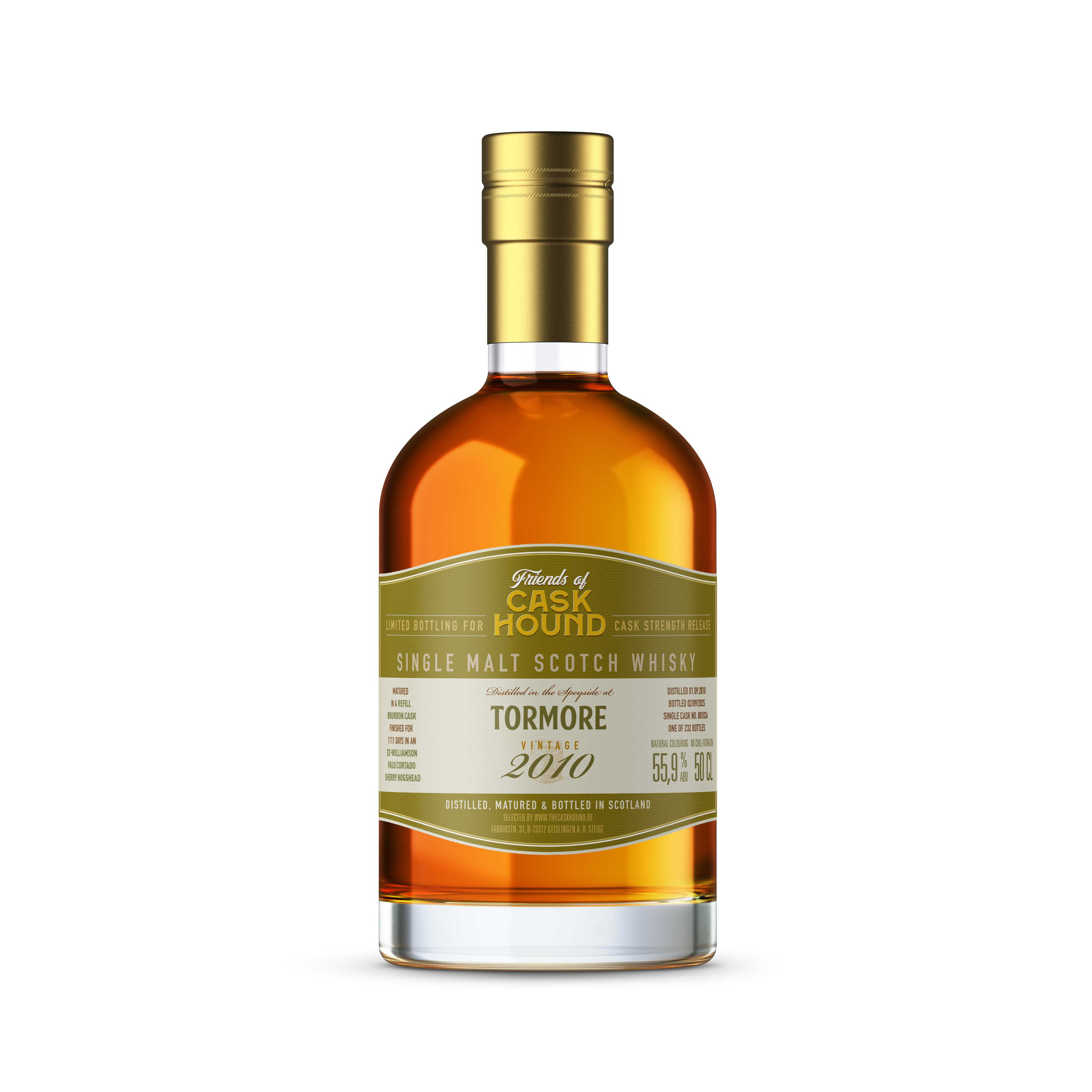 Tormore 15 Jahre 2010/2025 Ex-Williamson Palo Cortado Cask The Caskhound 55,9% vol. 0,5 l