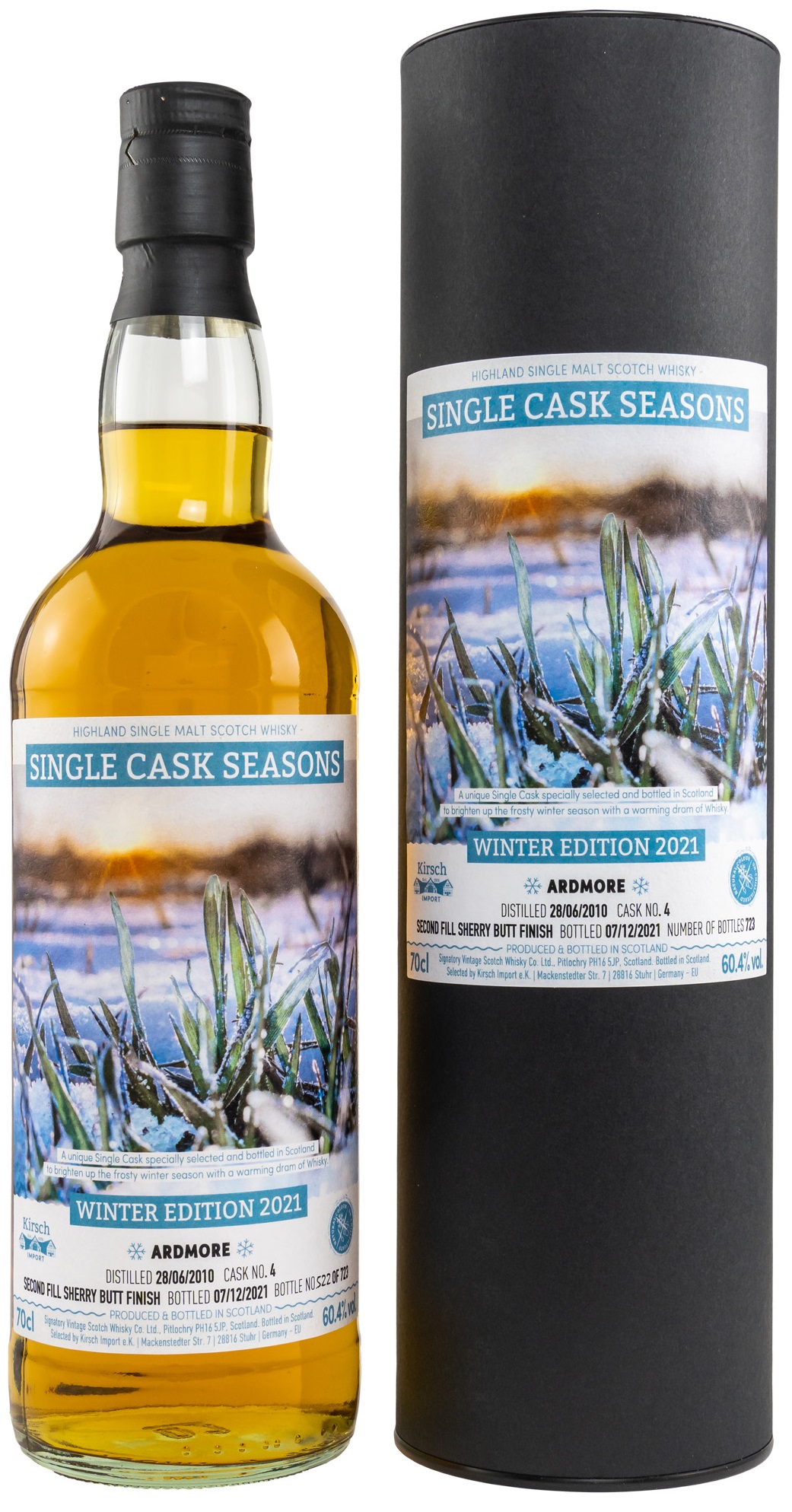 ardmore_2010_seasons Ardmore 11 Jahre 2010/2021 Sherry Single Cask Seasons Winter 2021 60,4% vol.