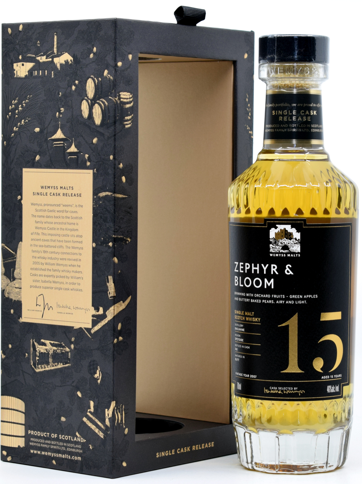 Dailuaine 15 Jahre 2007/2024 Wemyss Zephyr & Bloom 46% vol.