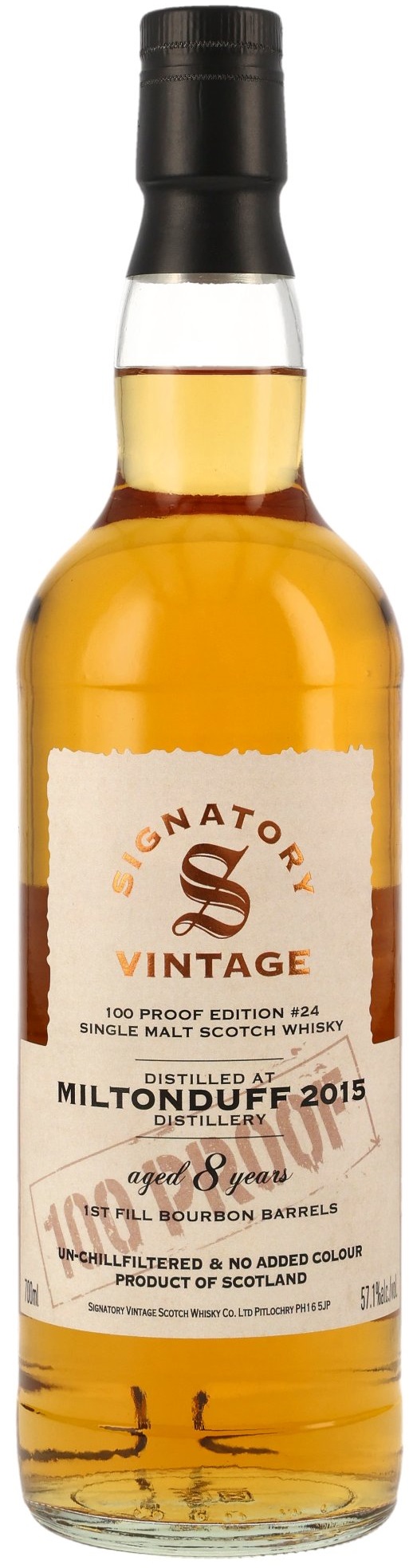 Miltonduff-2015-100-PROOF-24 Miltonduff 2015/2024 Signatory Vintage 100 Proof #24 57,1% vol.