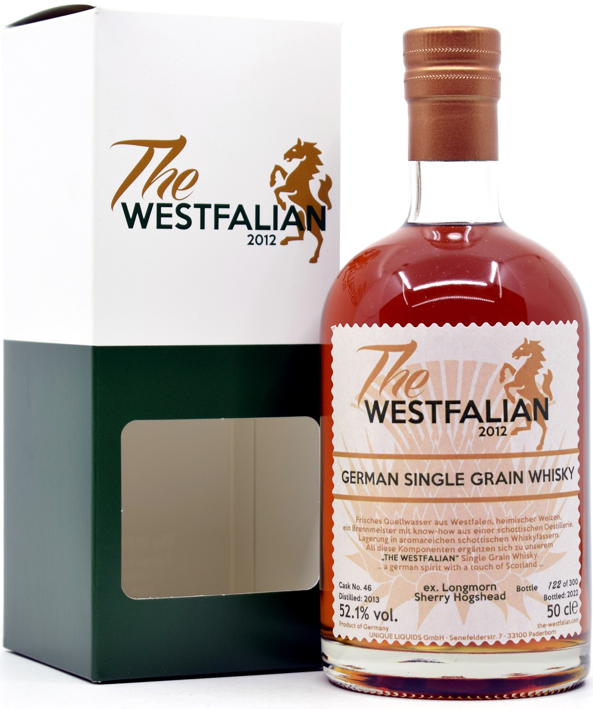 westfalian_46 The Westfalian Single Grain 2013/2022 Ex-Longmorn Sherry Cask #46 52,1% vol.