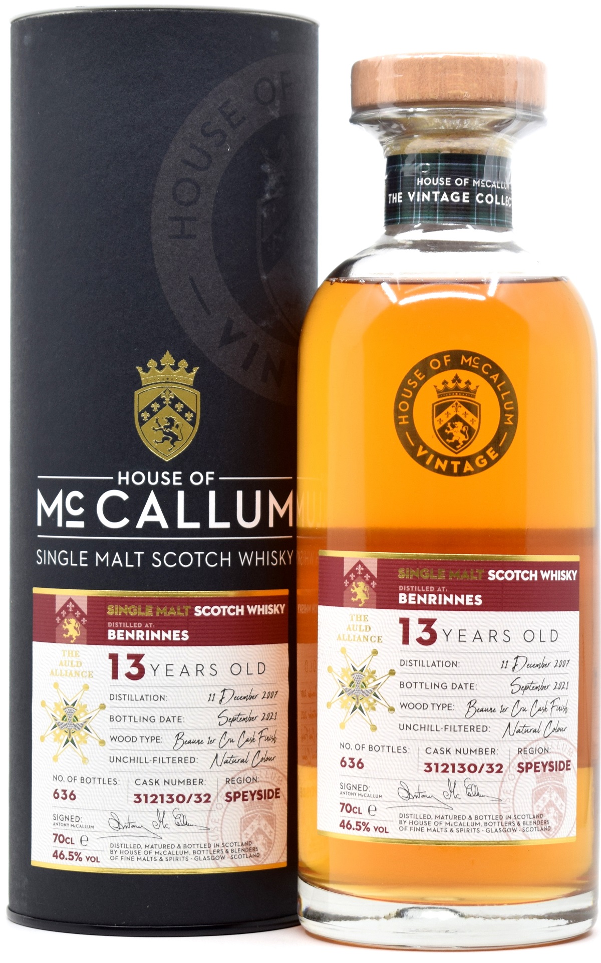 benrinnes_13_HoMc Benrinnes 13 Jahre 2007/2021 Beaune 1er Cru Cask House of McCallum 46,5% vol.