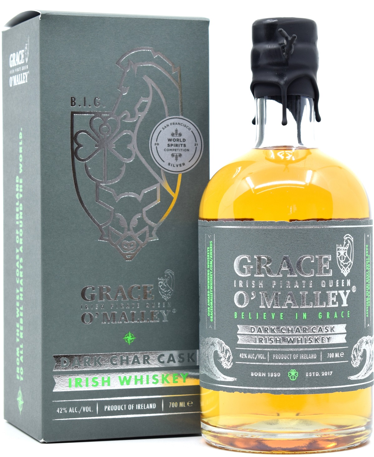 grace_o_malley_dark_charcxzU0JcVC4WLG Grace O’Malley Dark Char Cask Irish Whiskey 42% vol.