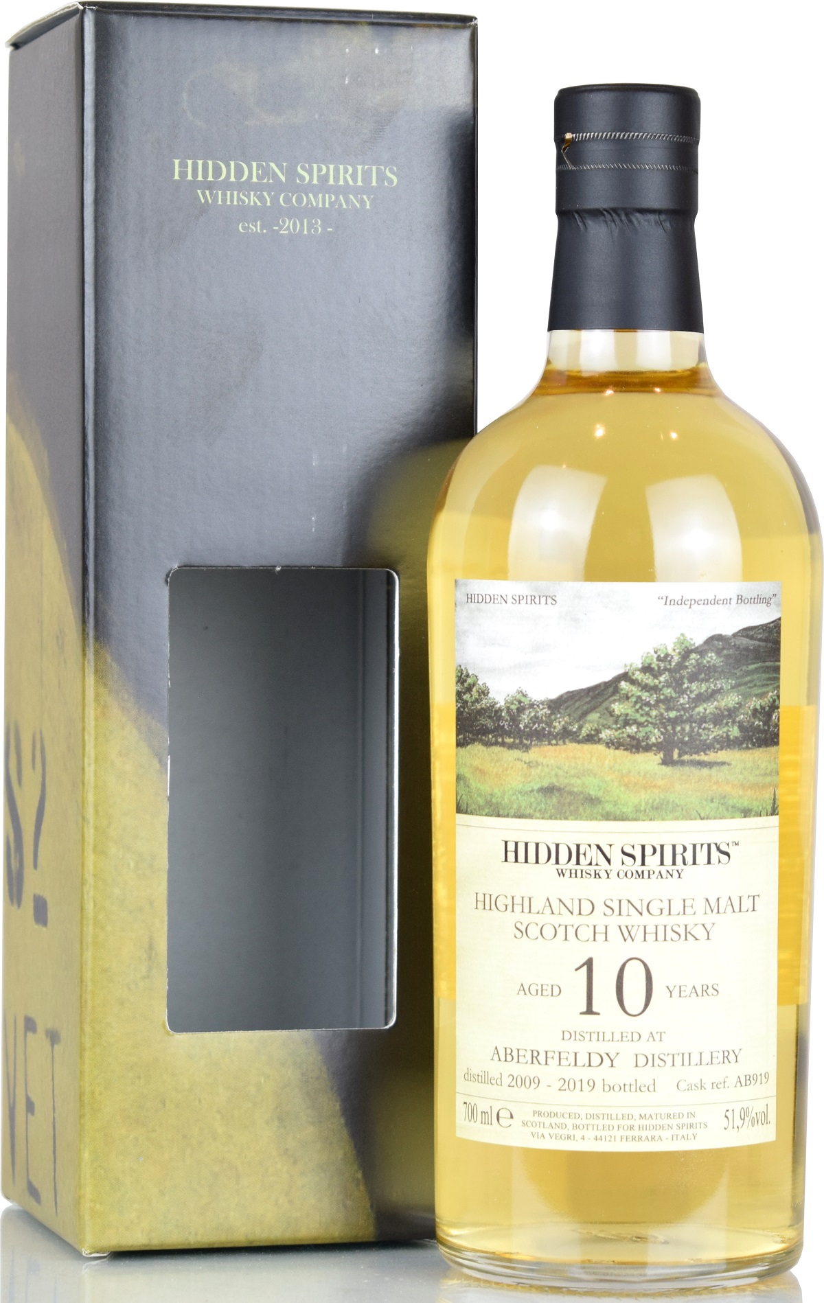 aberfeldy_10_hidden Aberfeldy 10 Jahre 2009/2019 Hidden Spirits Highproof 51,9% vol.