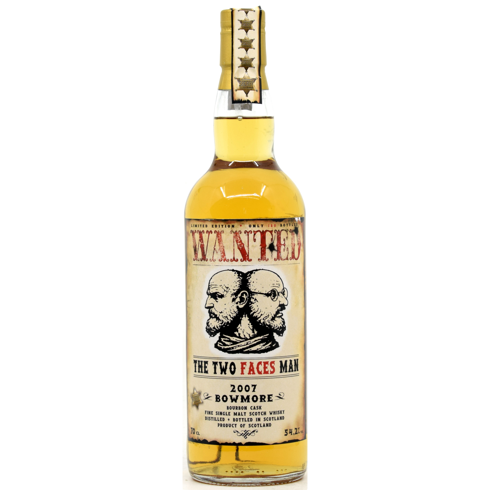 Bowmore 2007/2026 Bourbon Cask Jack Wiebers Wanted The Two Faces Man 54,2% vol.