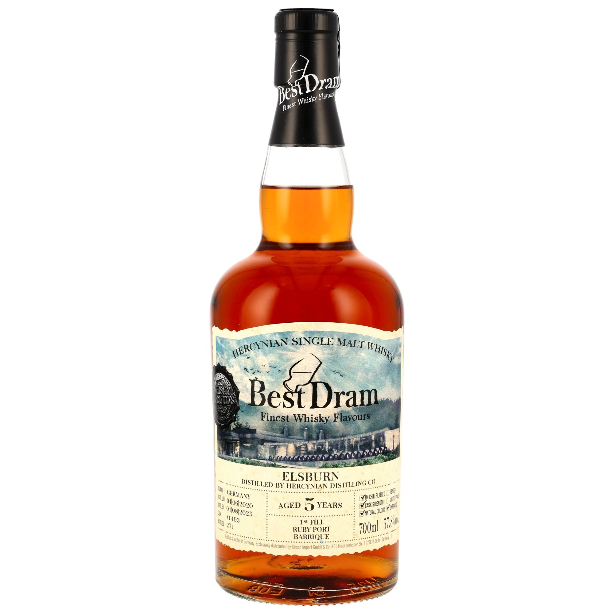 Elsburn 2020/2025 Ruby Port Cask #1493 Best Dram 57,8% vol.