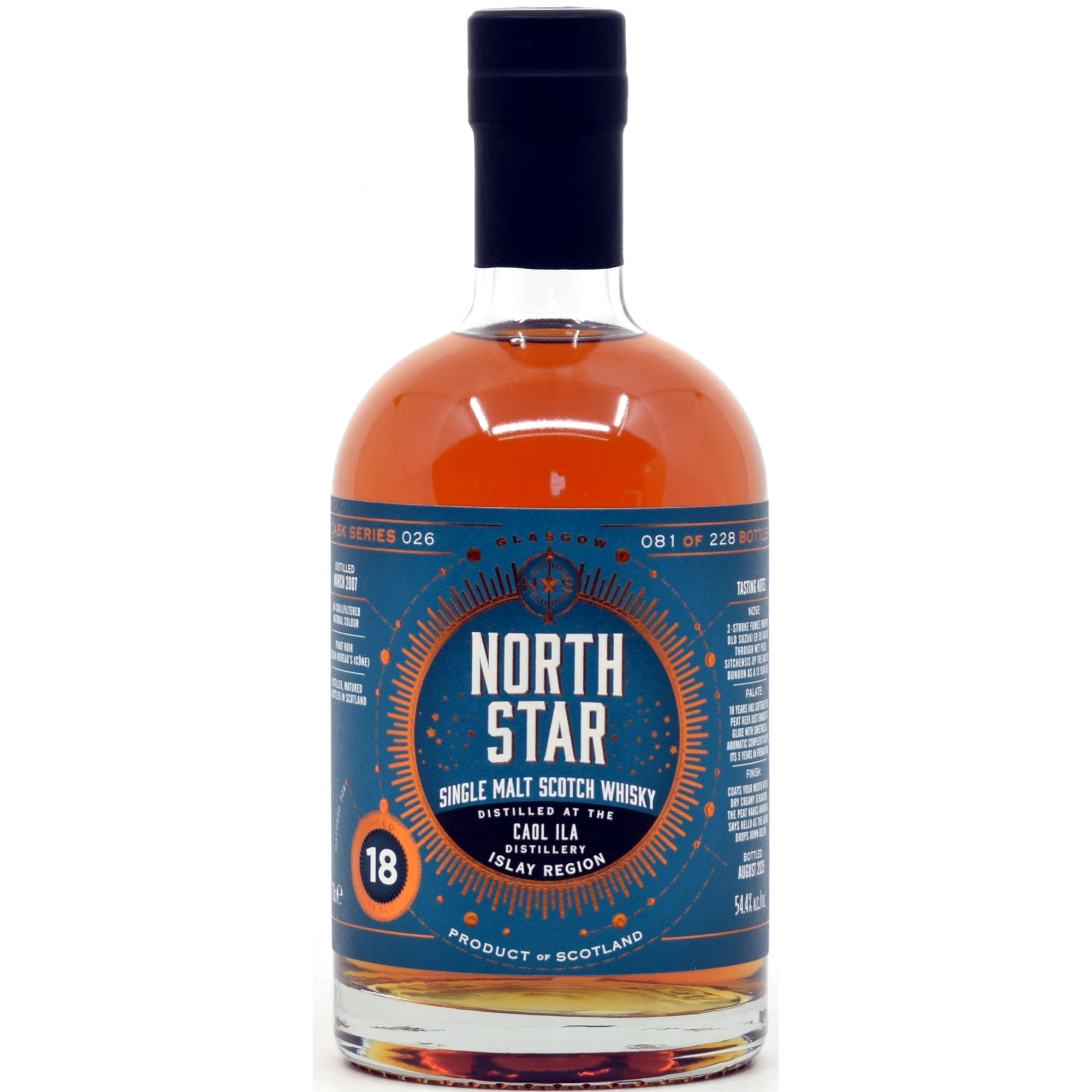 Caol Ila 18 Jahre 2007/2025 Pinot Noir Cask North Star Spirits #026 54,4% vol.