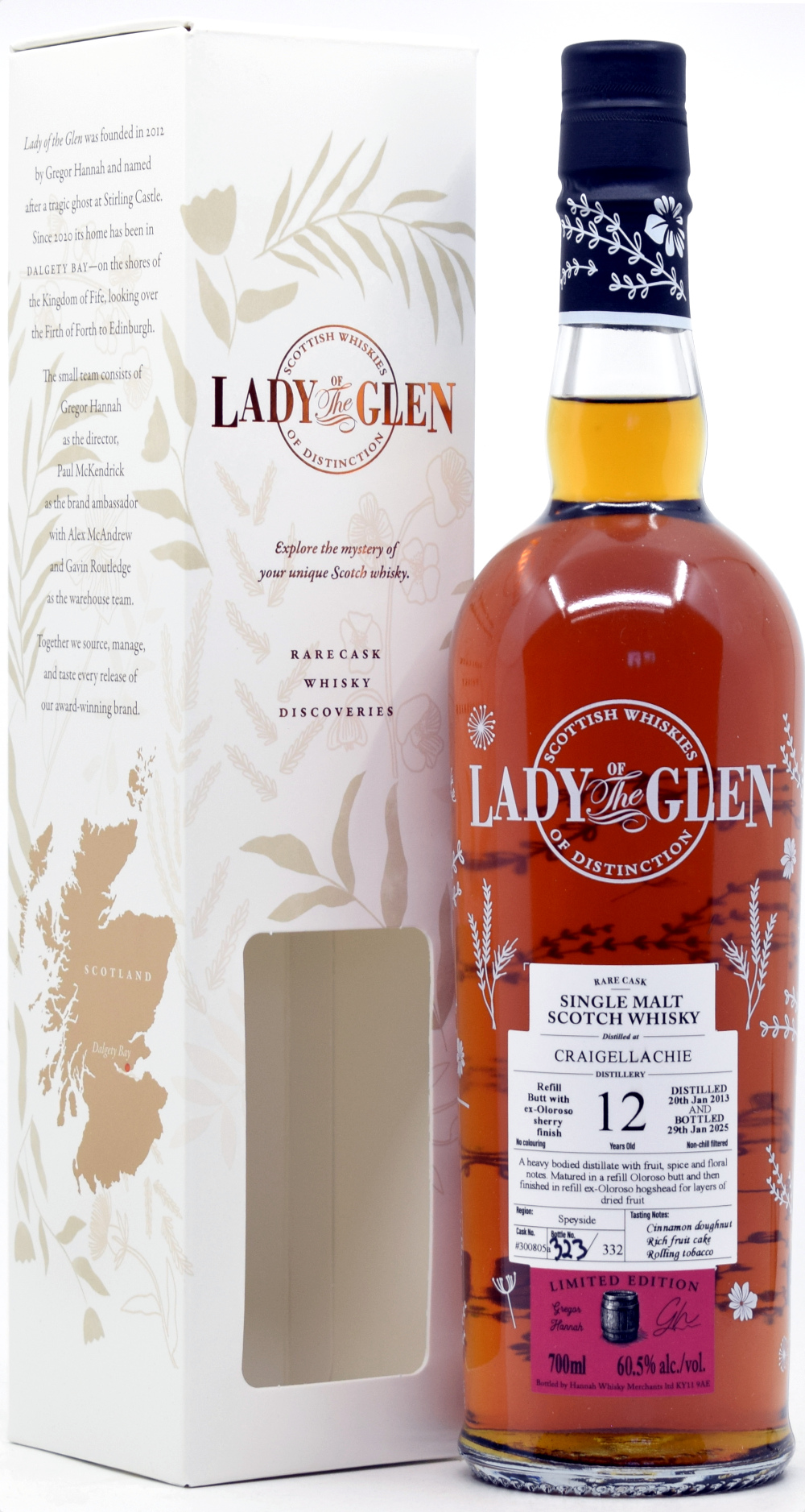 craigellachie_12_lotg Craigellachie 12 Jahre 2013/2025 Oloroso Sherry Cask Lady of the Glen 60,5% vol.