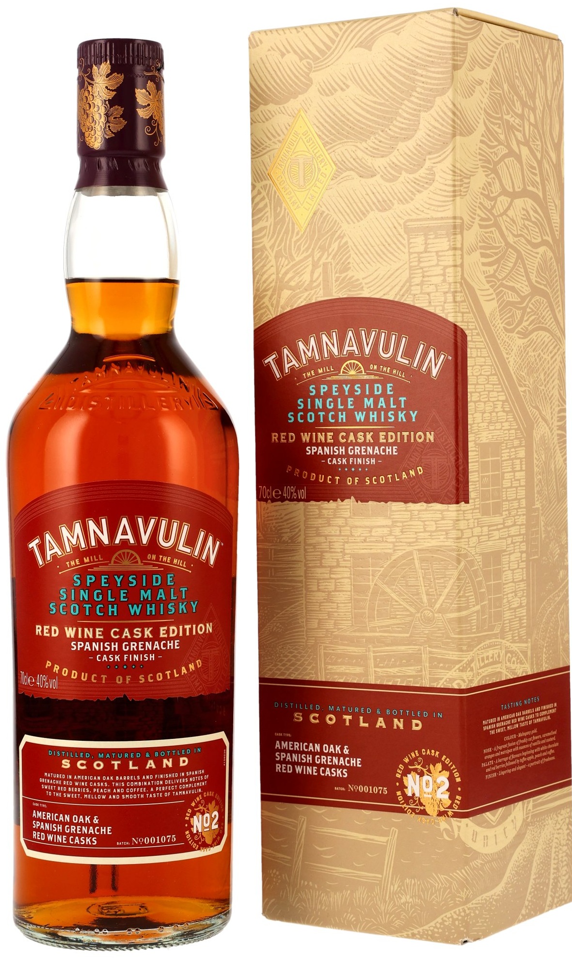 Tamnavulin-Spanish-Grenache-Finish Tamnavulin Red Wine Cask Edition Spanish Grenache