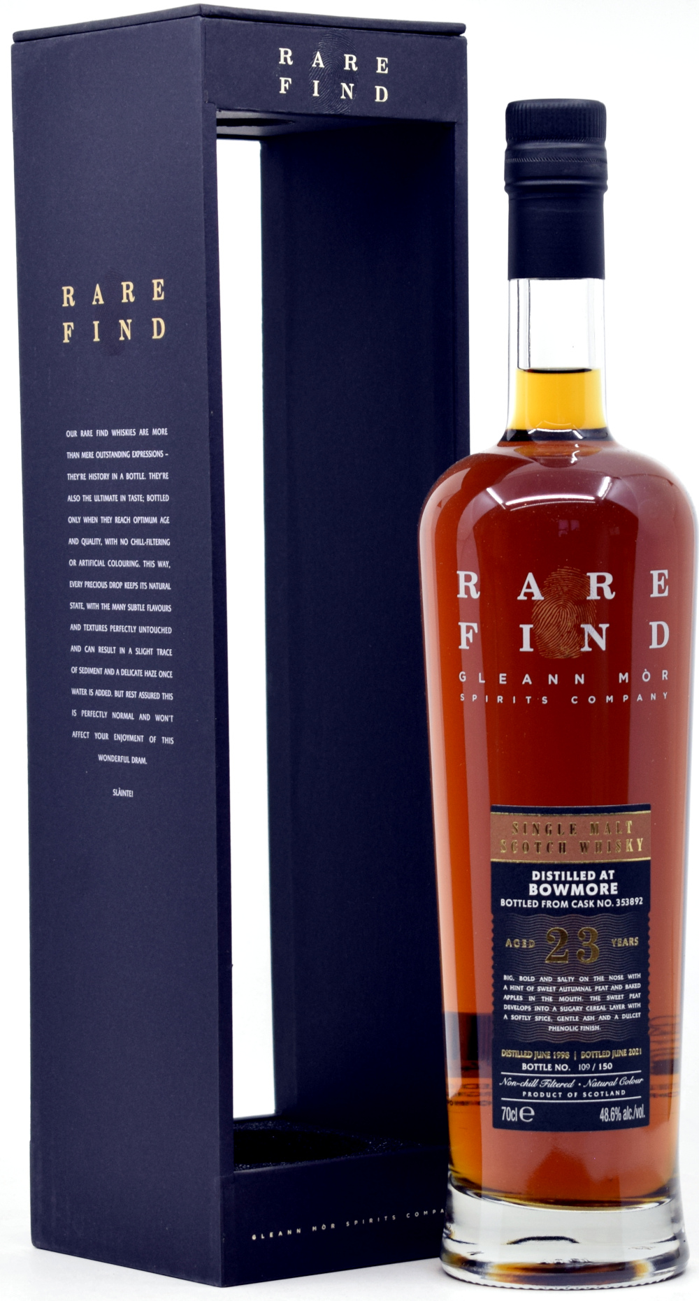 bowmore_23_GLMor Bowmore 23 Jahre 1998/2021 Sherry Cask Gleann Mor Rare Find 48,6% vol.