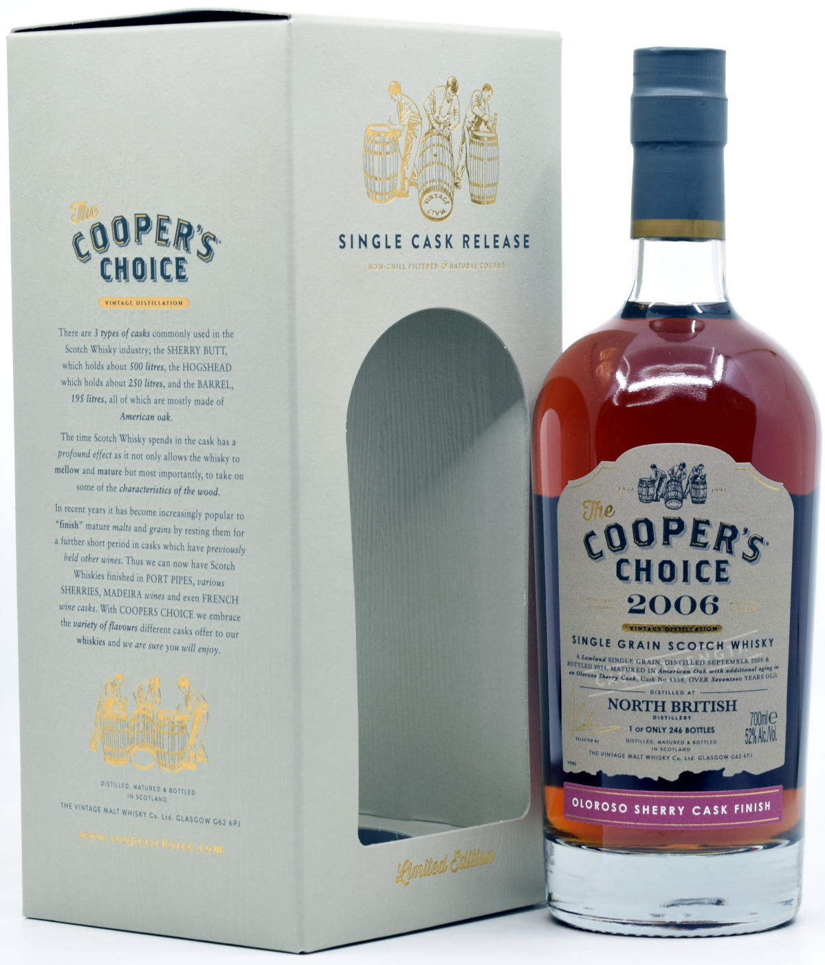 north_british_2006_cc North British 2006/2024 Oloroso Sherry Cask Cooper's Choice 52% vol.