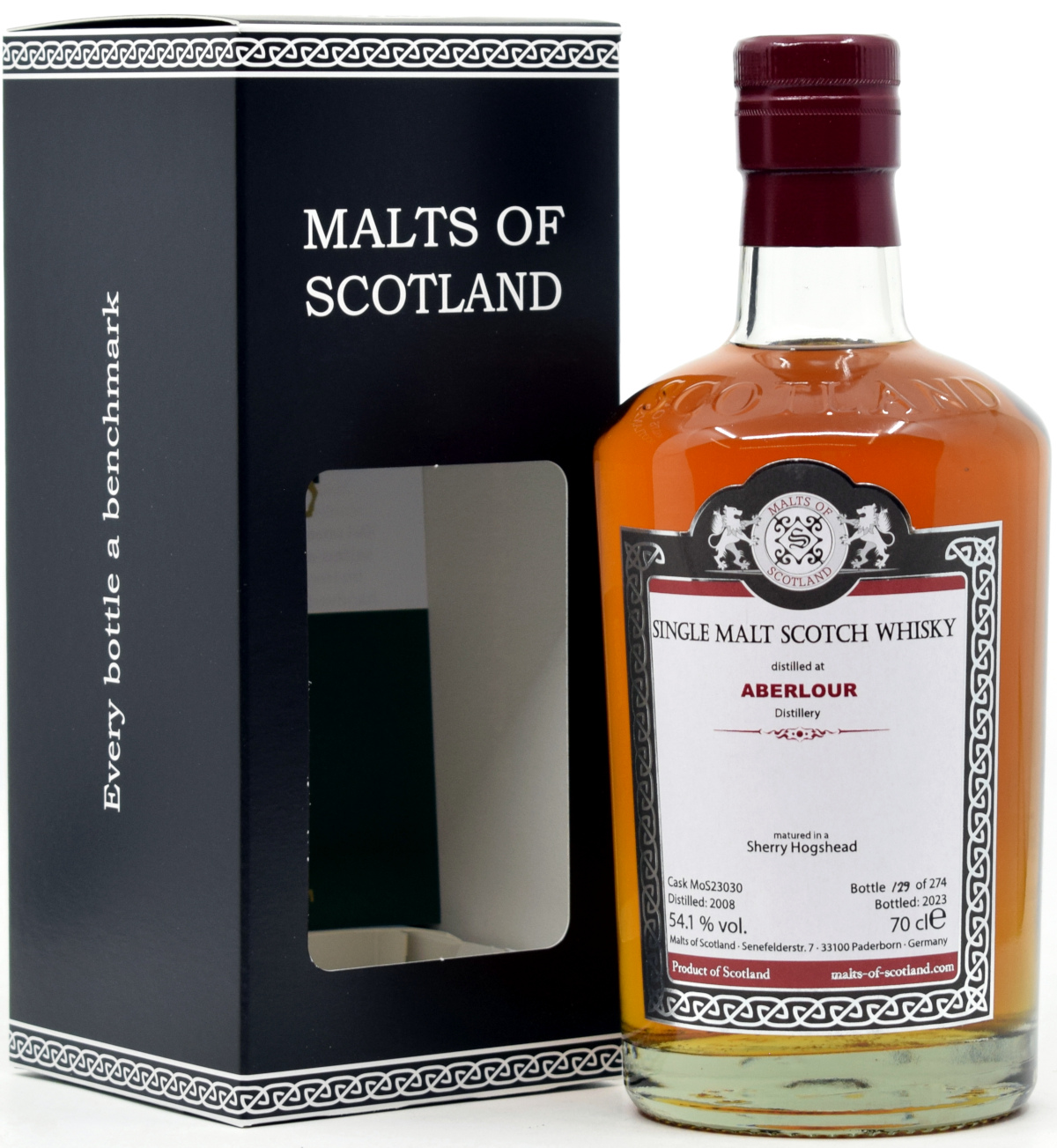 aberlour_2008_moS Aberlour 15 Jahre 2008/2023 Sherry Cask Malts of Scotland 54,1% vol.