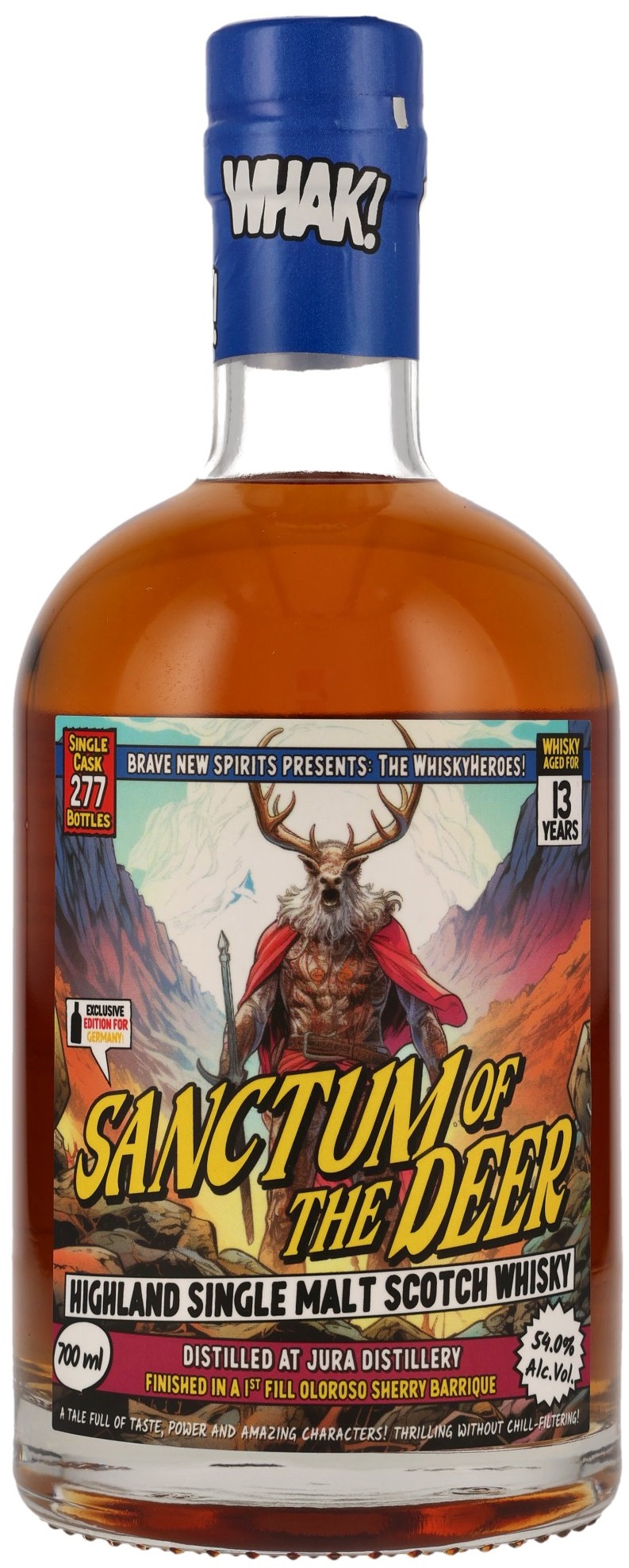 Jura-13-yo-Whisky-Heroes Jura 13 Jahre WhiskyHeroes Sanctum of the Deer Brave New Spirits 54% vol.
