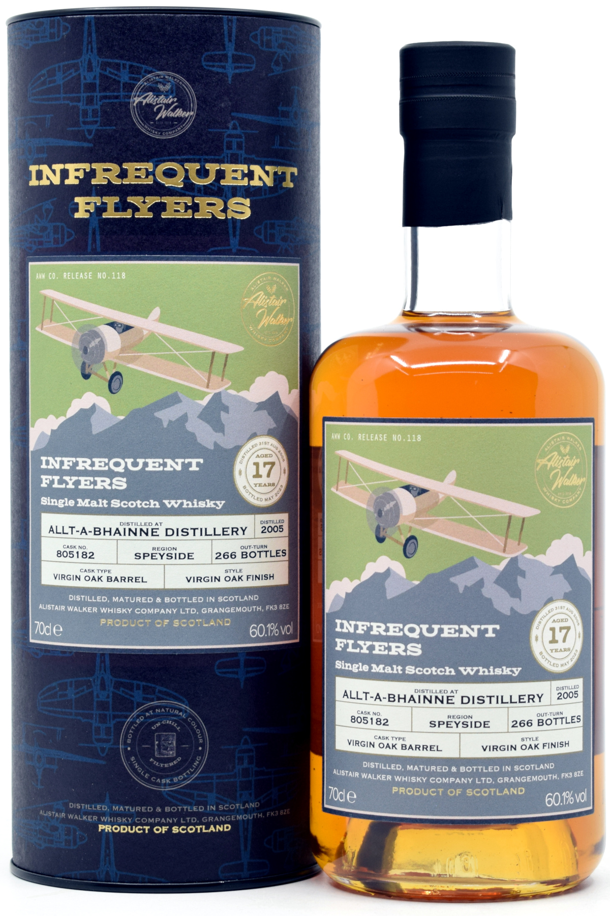 alltabhainne_17_AWWC Allt-a-Bhainne 17 Jahre 2005/2023 Virgin Oak Alistair Walker Infrequent Flyers 60,1% vol.