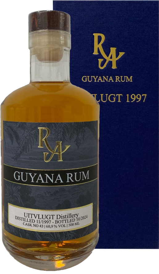 Guyana (Uitvlugt Distillery) 26 Jahre 1997/2024 Rum Artesanal Single Cask #43 60,9% vol.