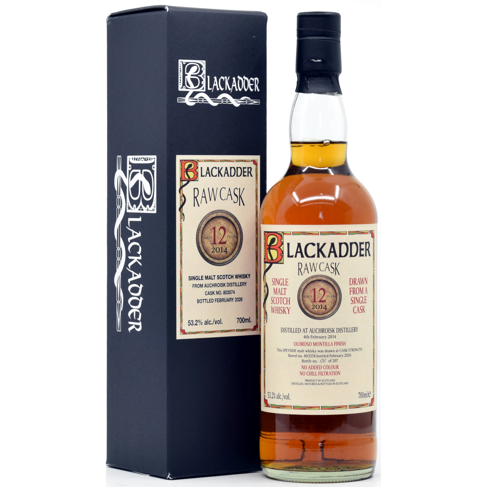 Auchroisk 12 Jahre 2014/2026 Oloroso Montilla Blackadder #803574 53,2% vol.