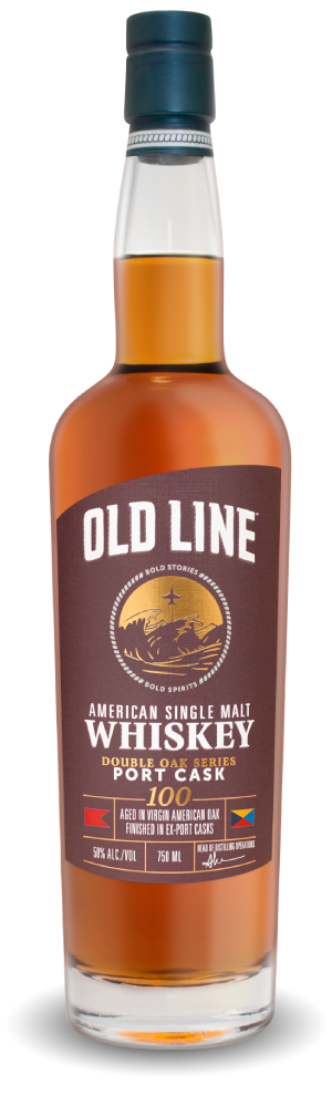 Old Line Double Oak Port Cask 100 Proof American Single Malt 50% vol.