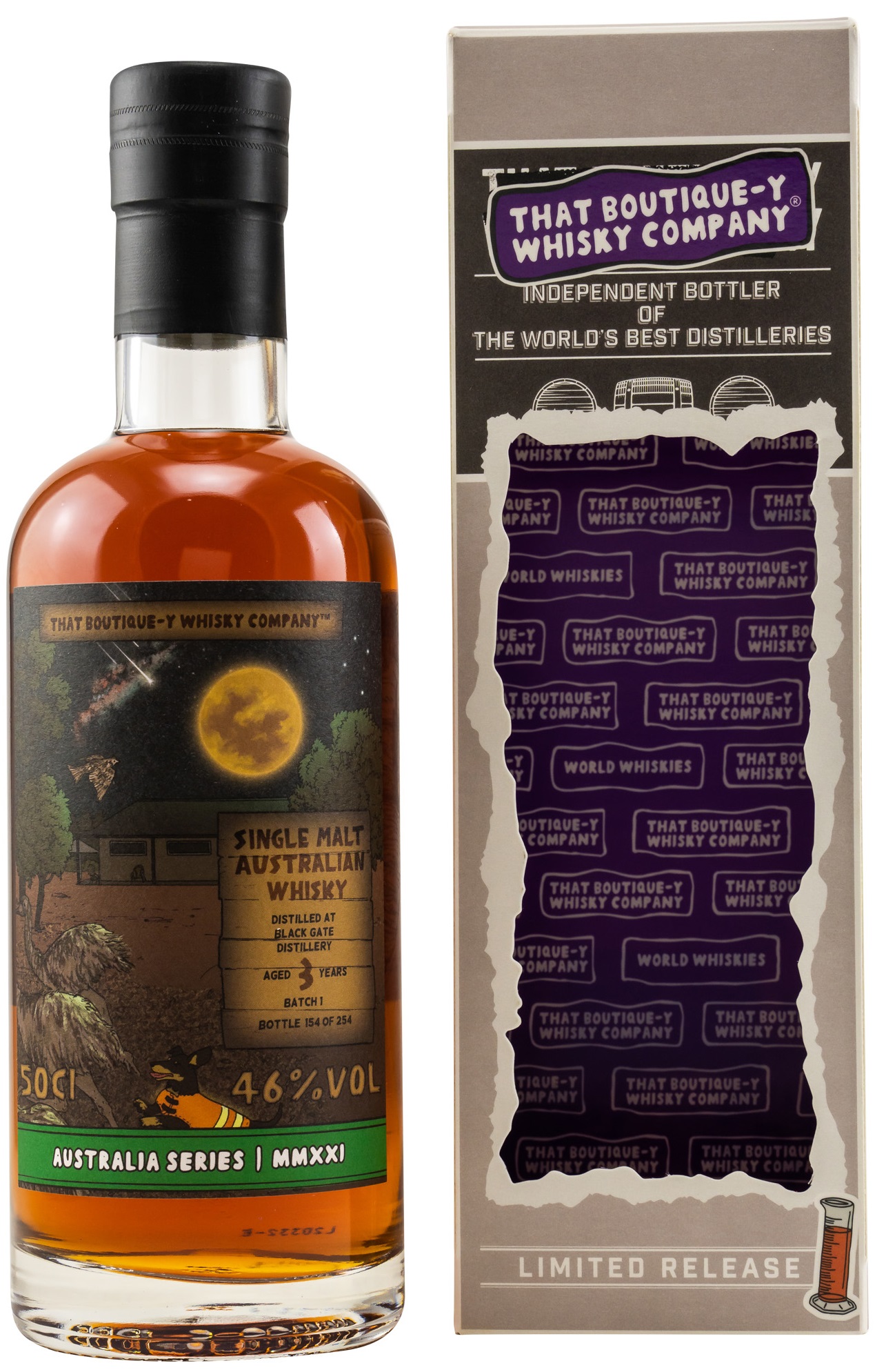 black_gate_tbwc Black Gate 3 Jahre Batch #1 That Boutique-y Whisky Company 46% vol.