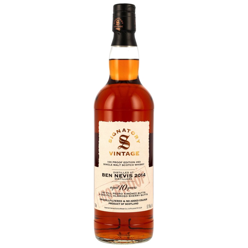 Ben Nevis 2014/2025 PX & Oloroso Sherry Signatory Vintage 100 Proof #63 57,1% vol.