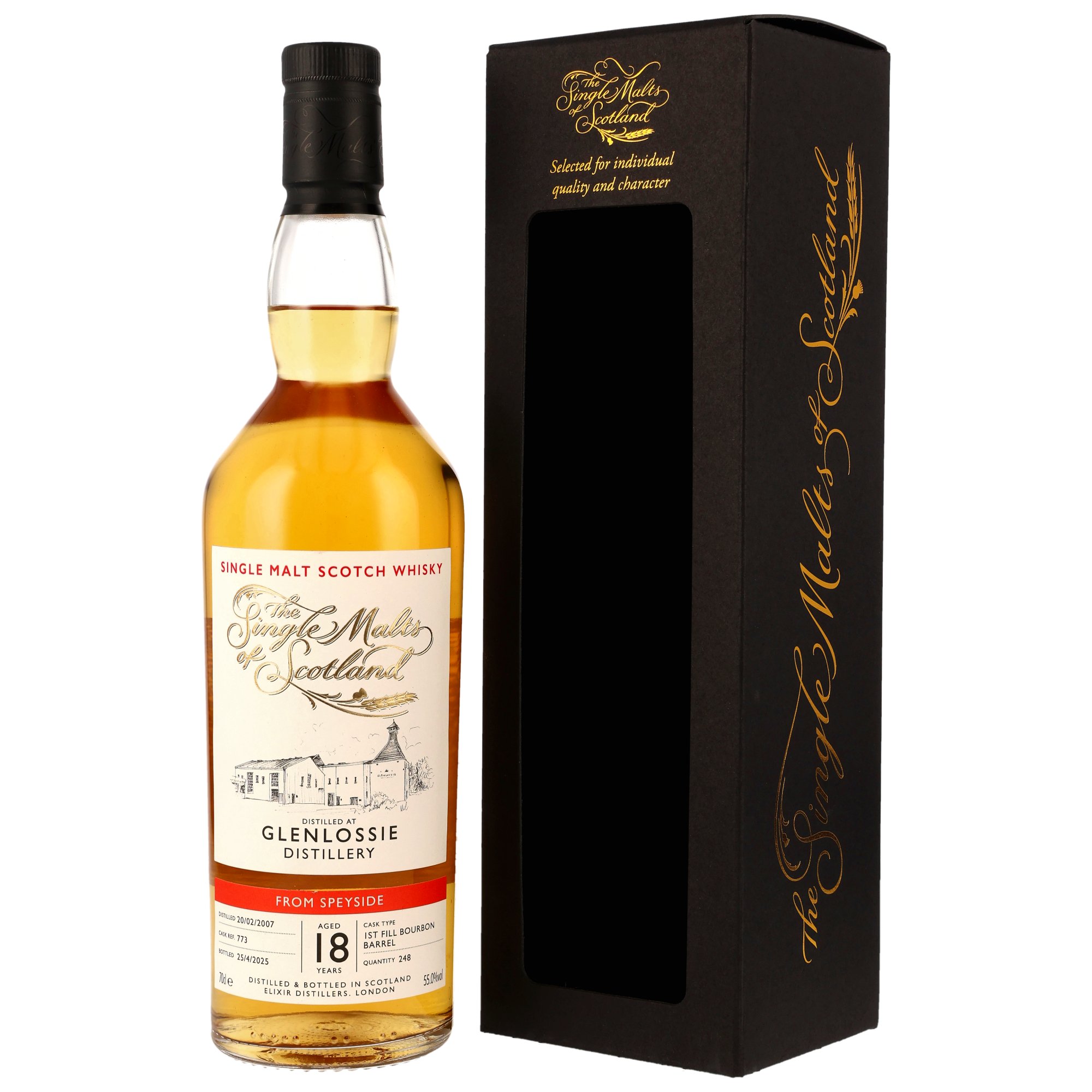 Glenlossie 18 Jahre 2007/2025 The Single Malts of Scotland #773 55% vol.