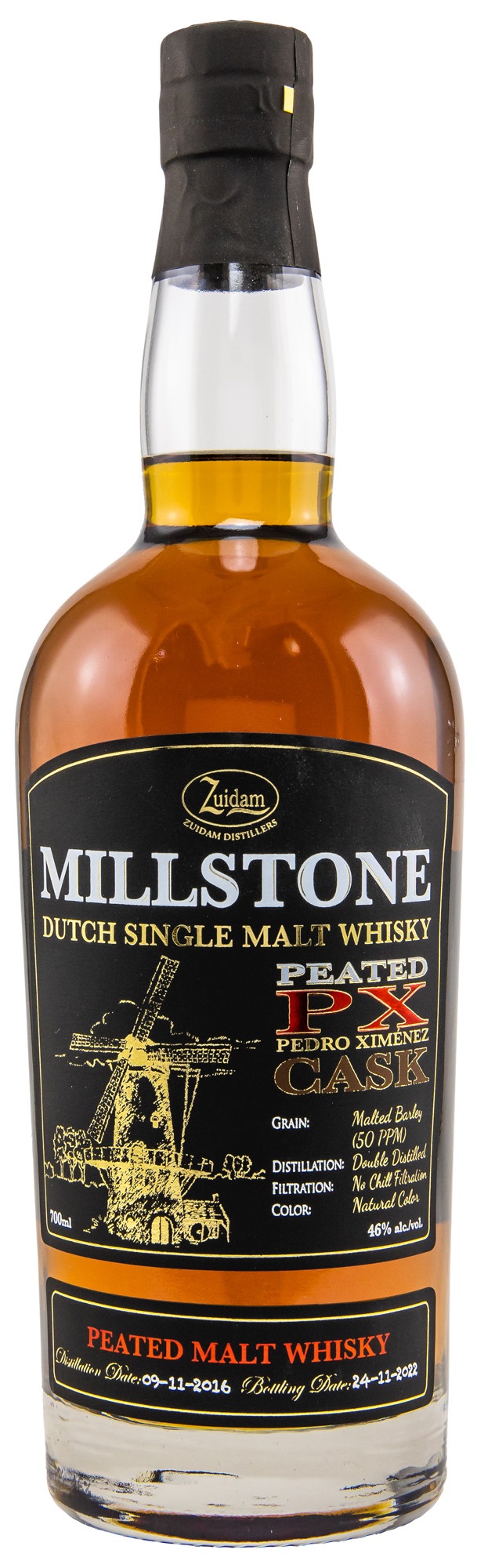 Millstone-Peated-PX-Dutch-Single-Malt Millstone 2016/2022 Peated PX Sherry Cask 46% vol.