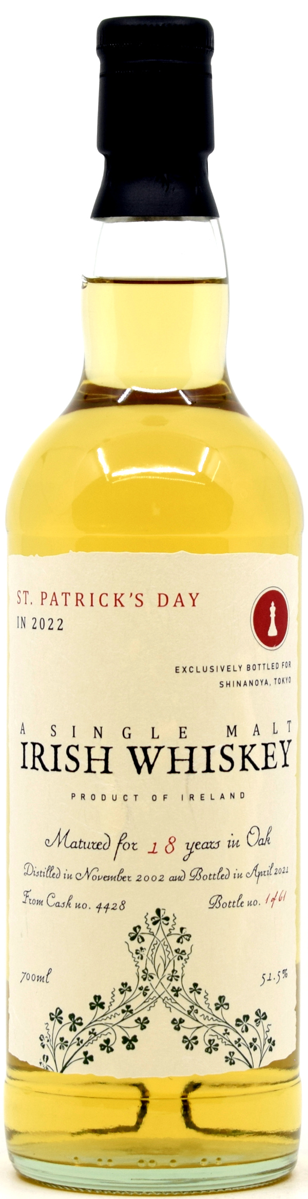 irish_2022_shinanoya Irish Single Malt 18 Jahre 2002/2021 Shinanoya St. Patrick's Day 2022 51,5% vol.
