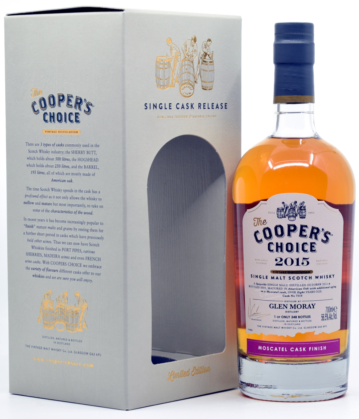 glen_moray_2015_cc_moscatel Glen Moray 2015/2024 Moscatel Cask Cooper's Choice 56,5% vol.