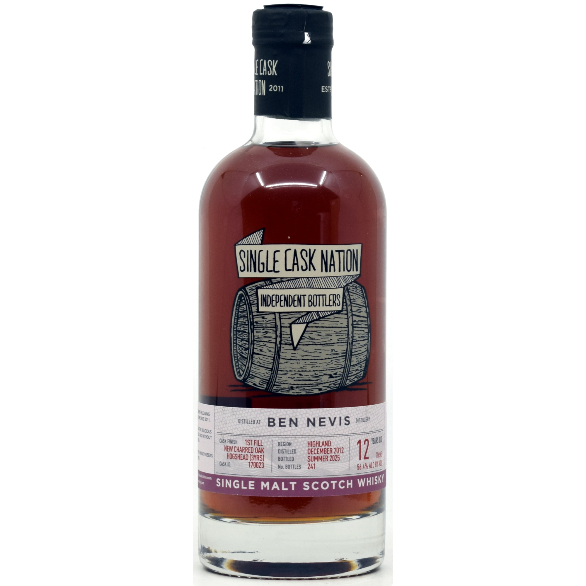 Ben Nevis 12 Jahre 2012/2025 1st Fill New Charred Oak Single Cask Nation 56,4% vol.