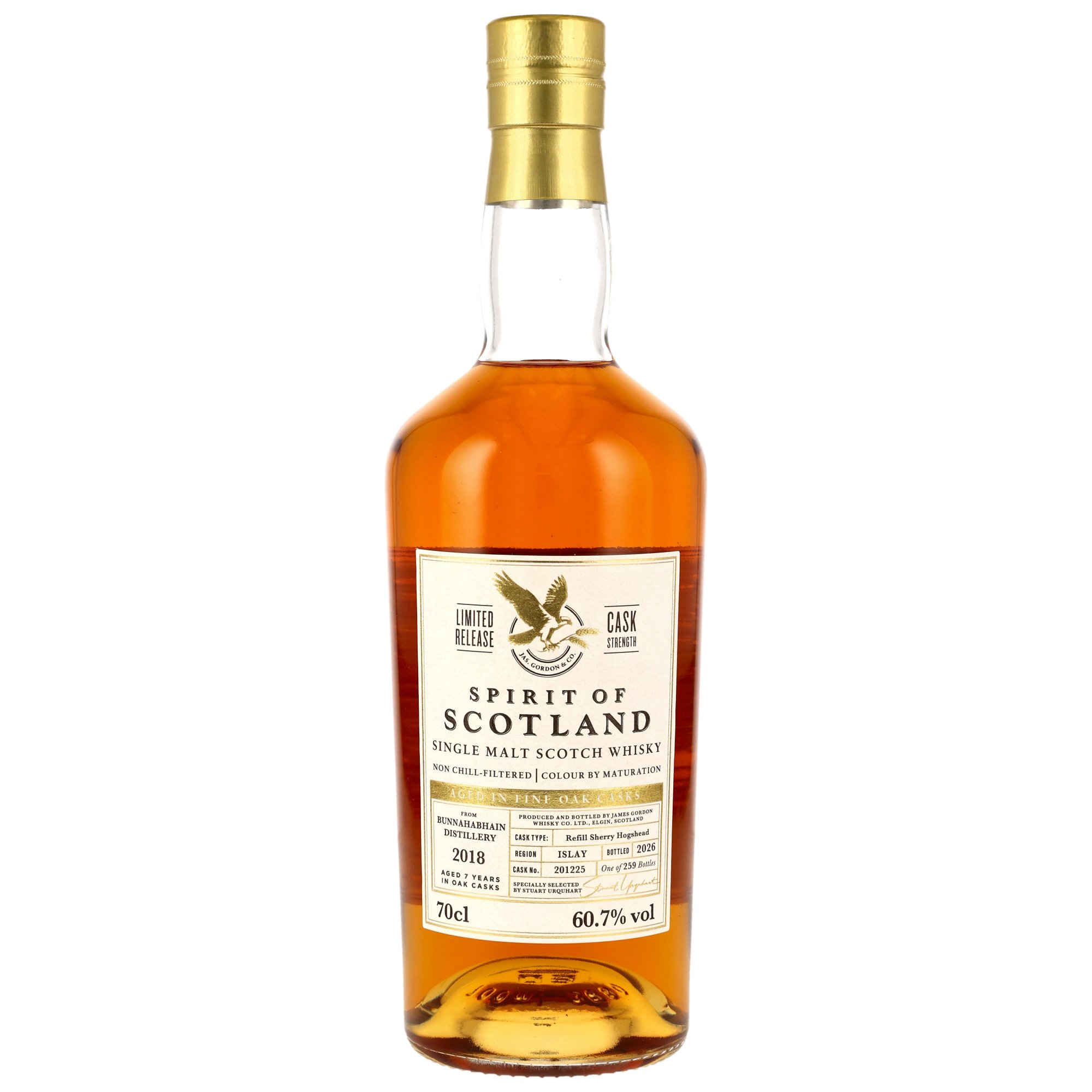Bunnahabhain 2018/2026 Gordon & MacPhail Spirit of Scotland Sherry Cask #201225 60,7% vol