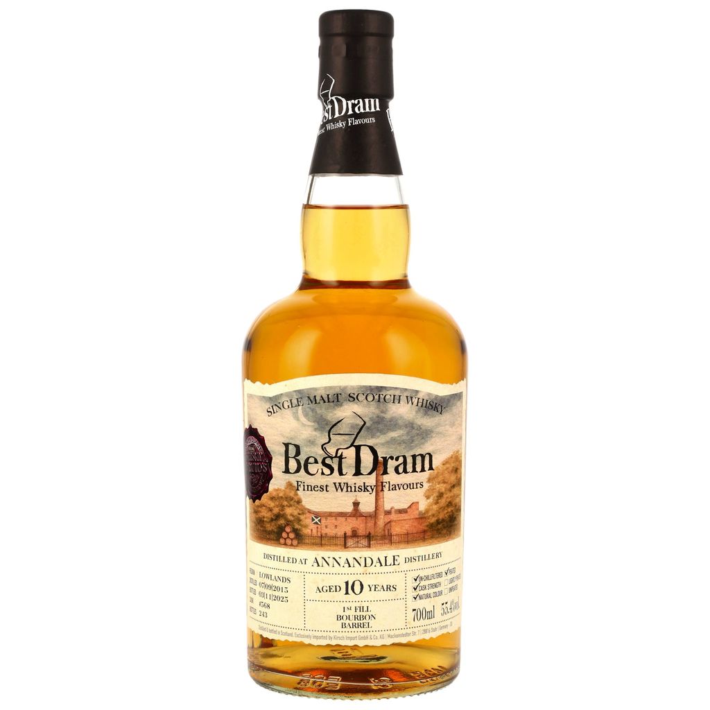 Annandale peated 10 Jahre 2015/2025 1st Fill Bourbon Barrel Best Dram 55,4% vol.