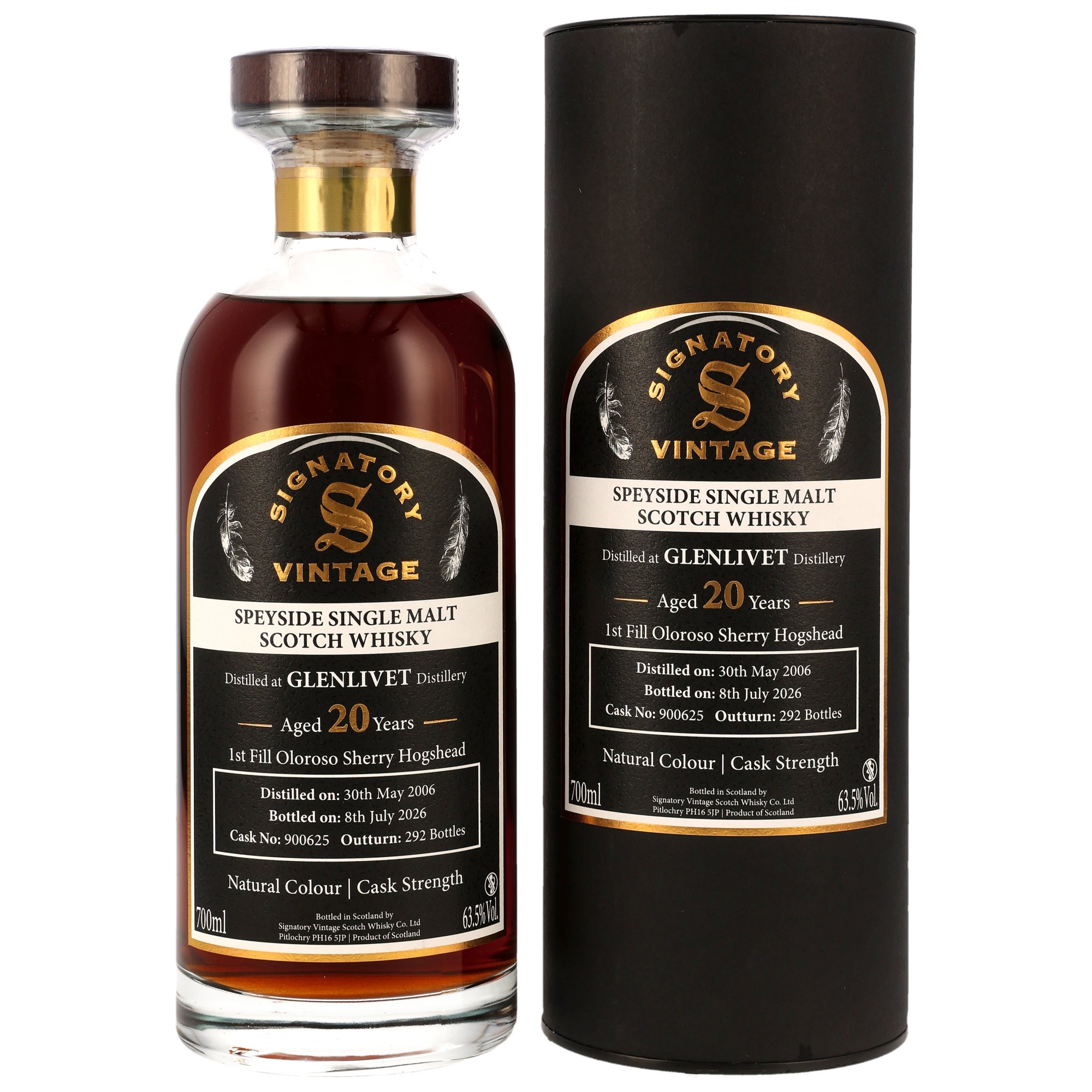Glenlivet 20 Jahre 2006/2026 1st Fill Sherry Hogshead #900625 Signatory Vintage 63,5% vol.