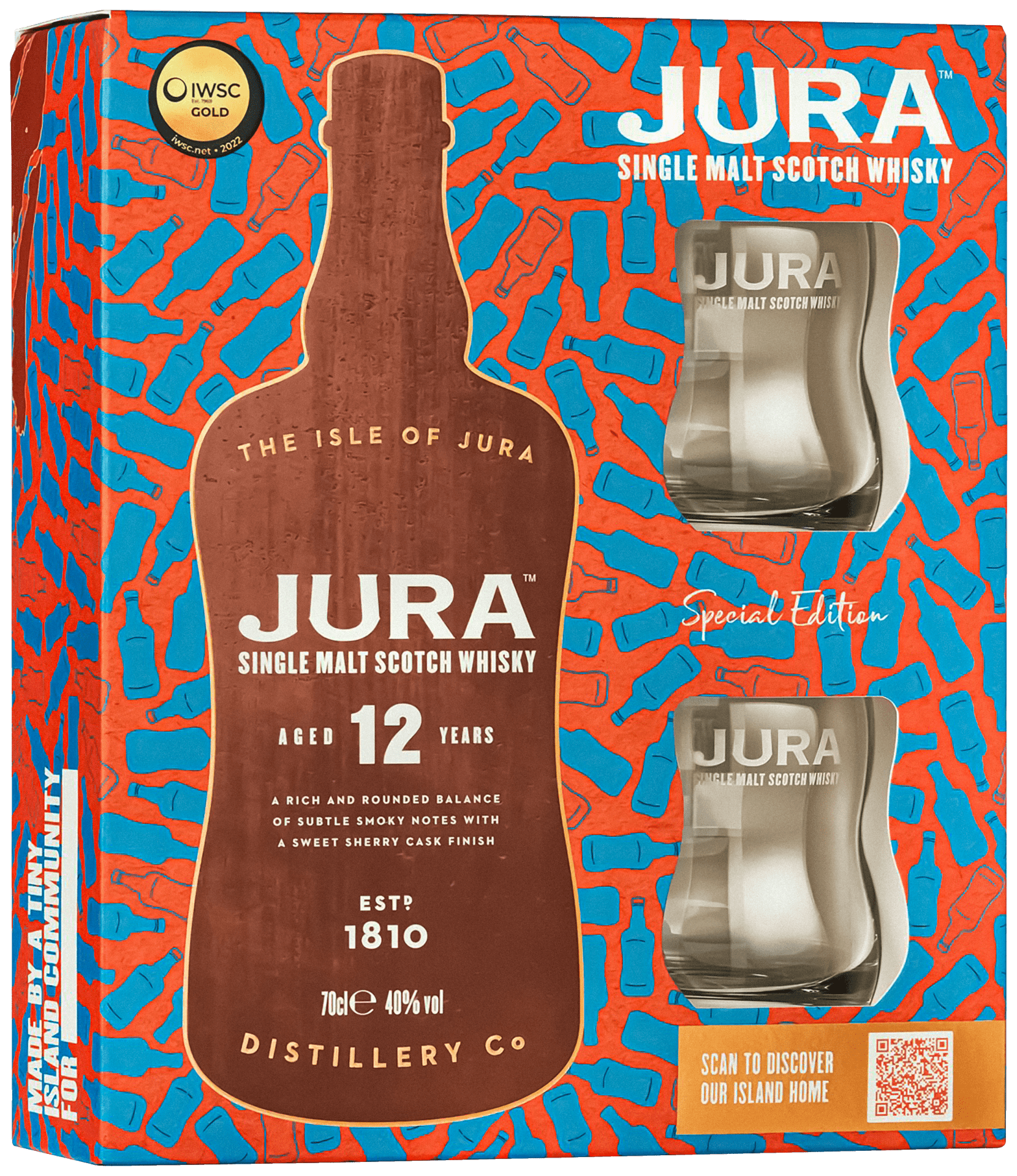 Jura 12 Jahre Geschenkset mit 2 Gläsern