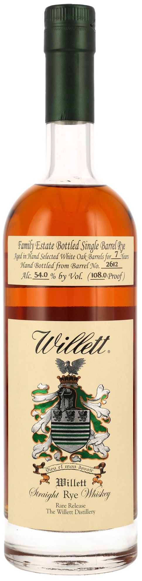Willett Family Estate Rye 7 Jahre Single Barrel #2612 54% vol.